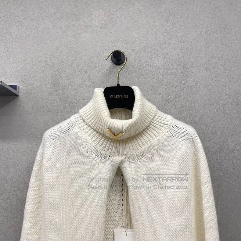 Valentino Valentino Knitted cape coat Size S / US 4 / IT 40 - 4 Thumbnail