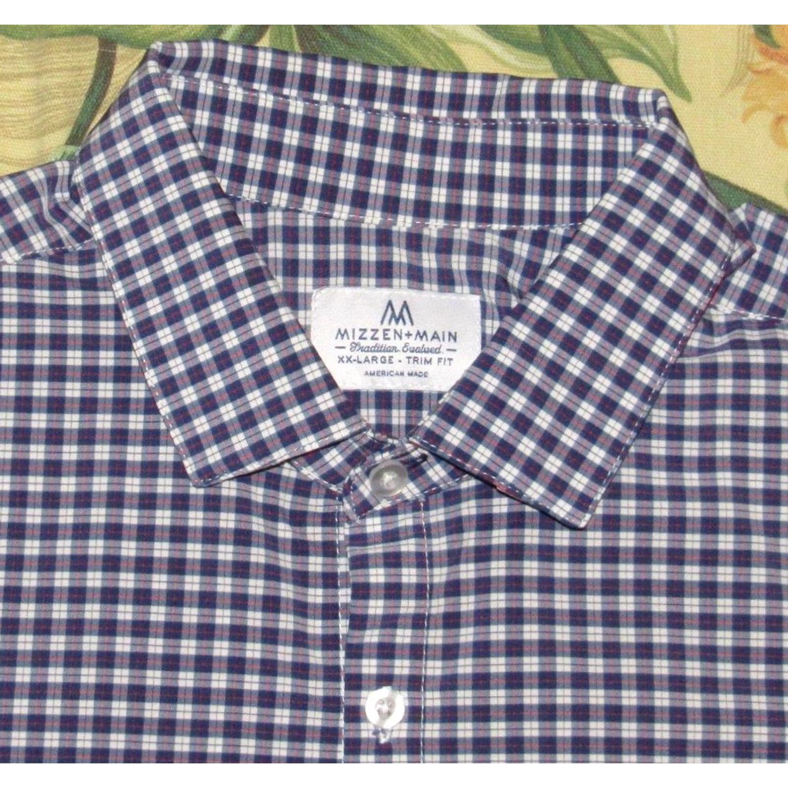 Mizzen+Main MIZZEN & MAIN Blue Red Plaid Longsleeve Button Down Shirt Trim Fit XXL Men Regular Large Blue Plaid Longsleeve Button-Up Shirt Mens XXL Size US XXL / EU 58 / 5 - 2 Thumbnail