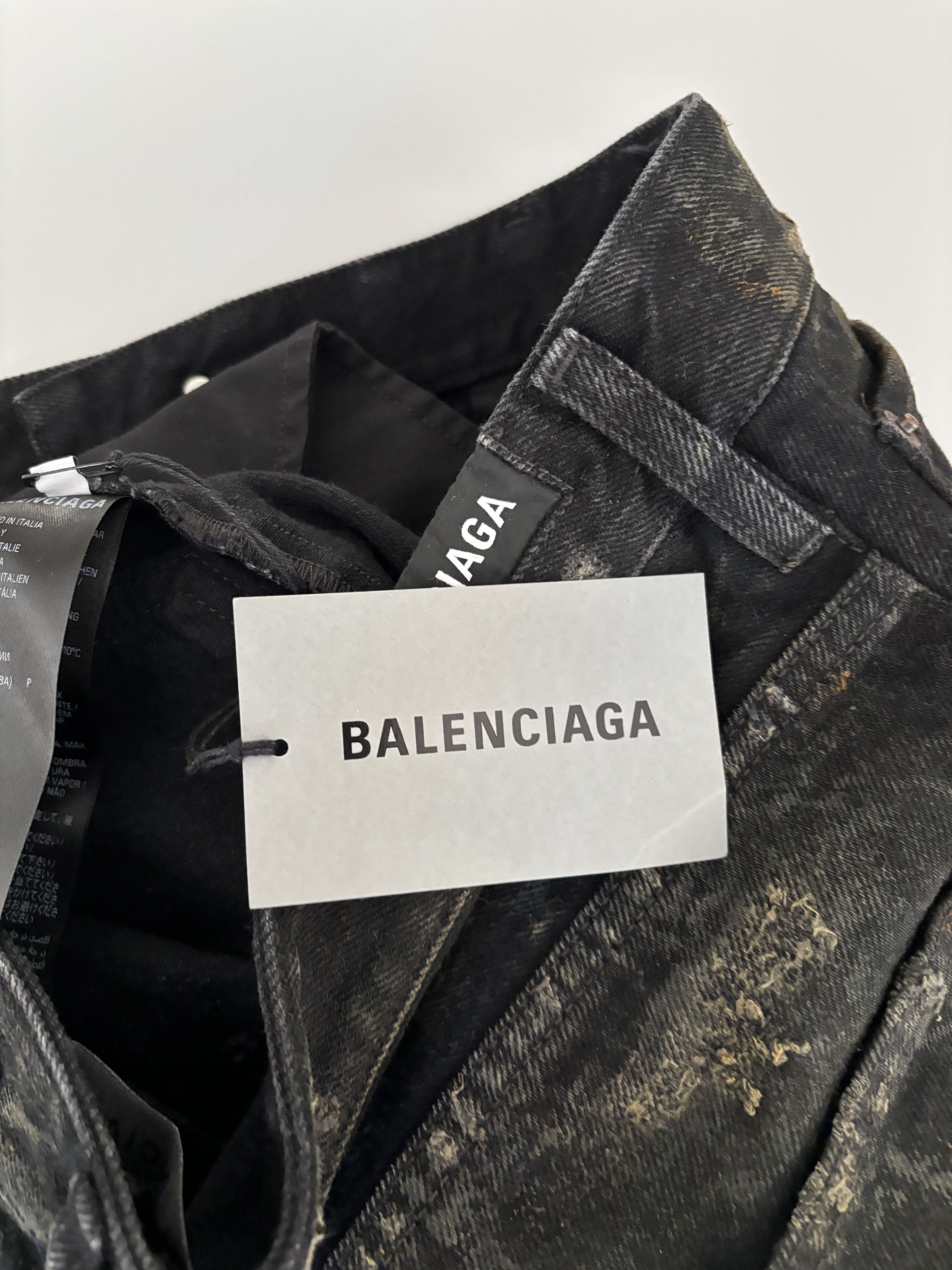 Balenciaga Destroyed Denim Balenciaga Small Oversized Mud show Size US 34 / EU 50 - 10 Thumbnail
