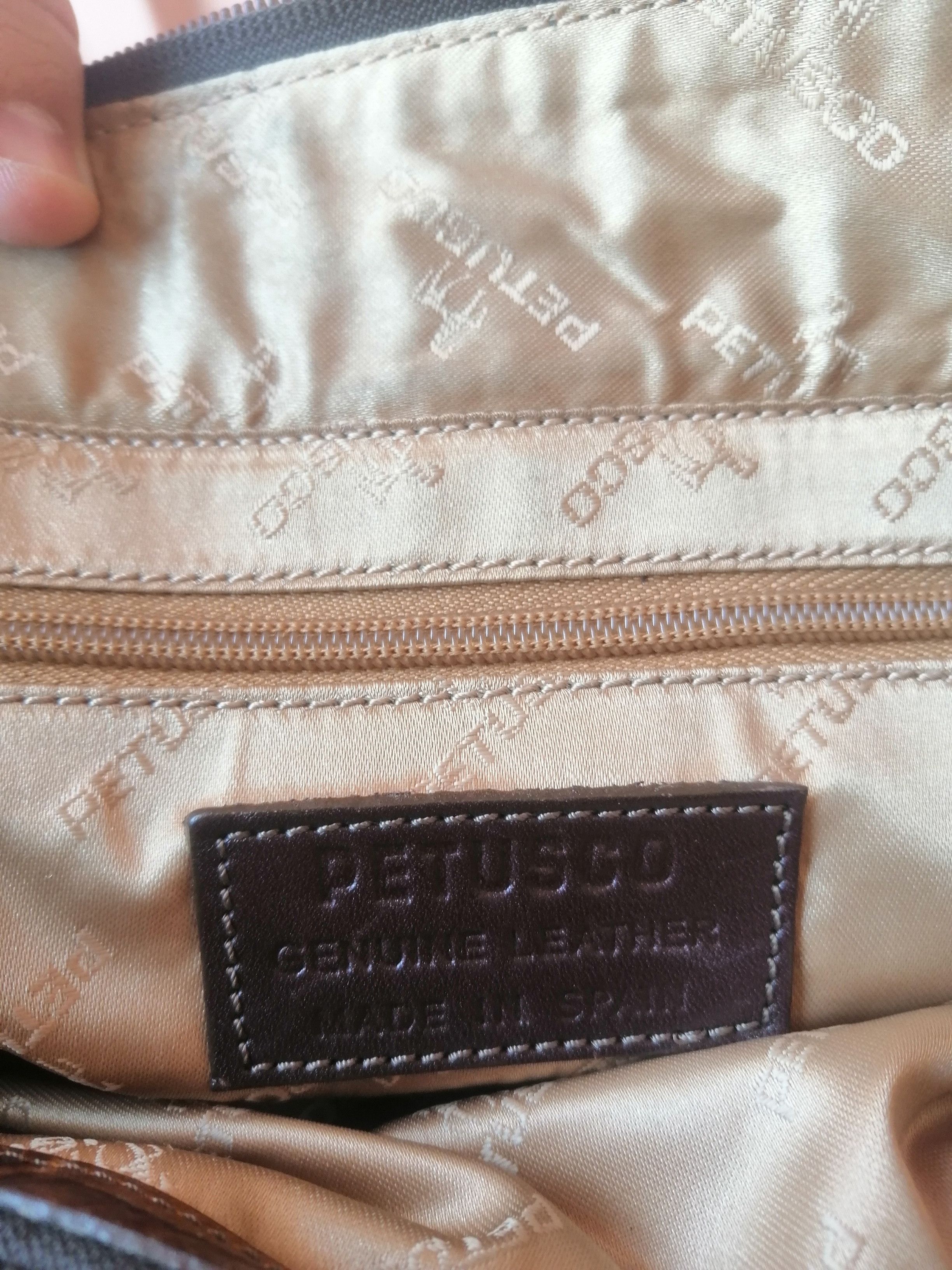 Vintage Petusco Brown Croc Embossed Handbag Made in Spain Size ONE SIZE - 3 Thumbnail