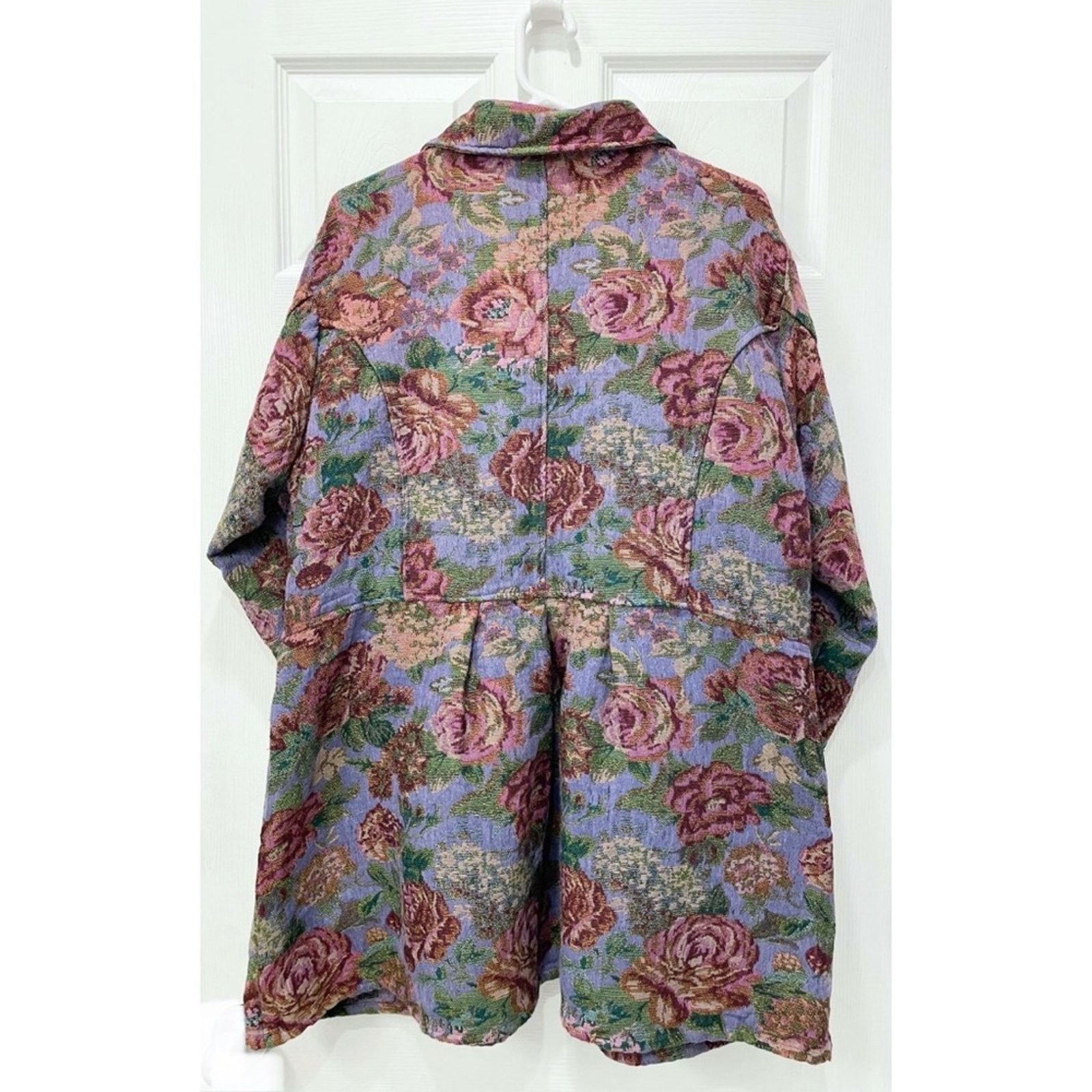 Other Vintage Handcrafted Floral Tapestry Jacket Size M / US 6-8 / IT 42-44 - 2 Thumbnail