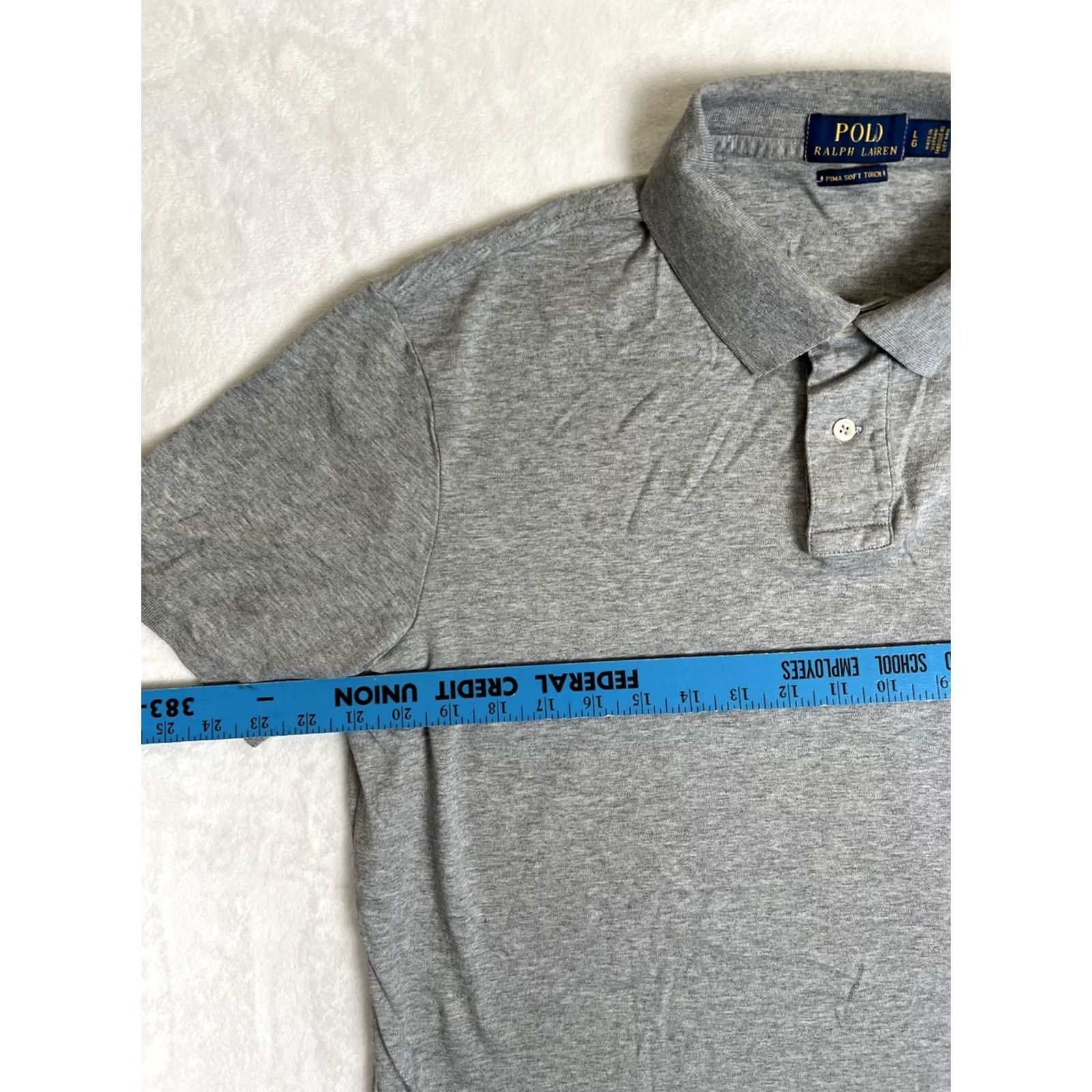 Polo Ralph Lauren Polo Ralph Lauren Polo Shirt Gray Size L Regular Men Cotton Short Sleeve Collared Button Polo Classic Pony Logo Vintage No Size US L / EU 52-54 / 3 - 4 Thumbnail