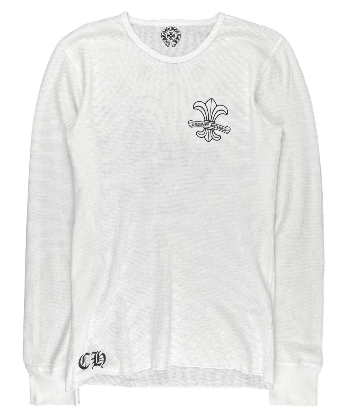 送料込♪【CHROME HEARTS】SCROLL LOGO THERMAL L/S TEE chrome-hearts-scroll-logo-