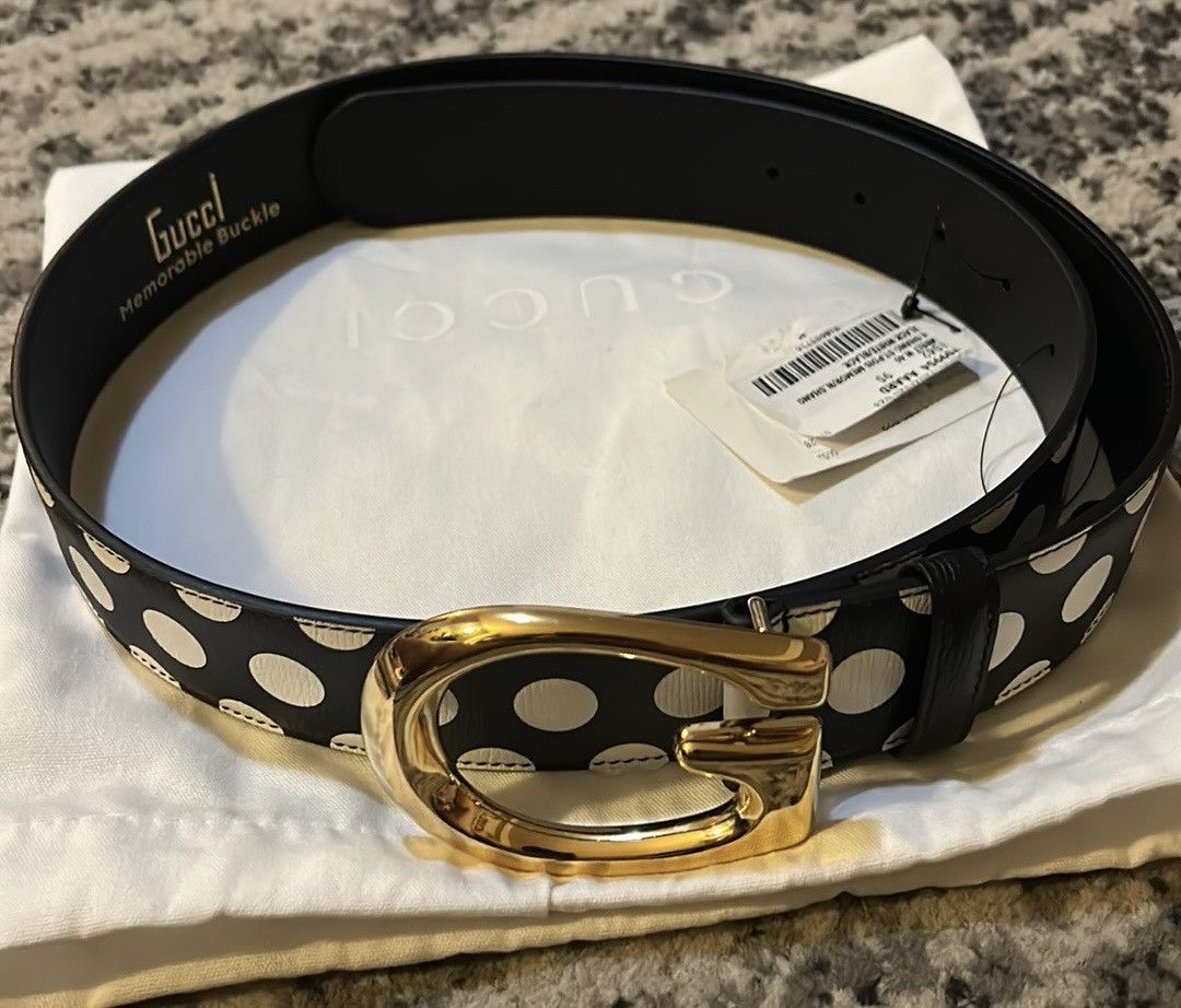 Gucci Gucci Polka Dot Memorable Buckle G Logo Leather Belt size 95 Size ONE SIZE - 2 Thumbnail