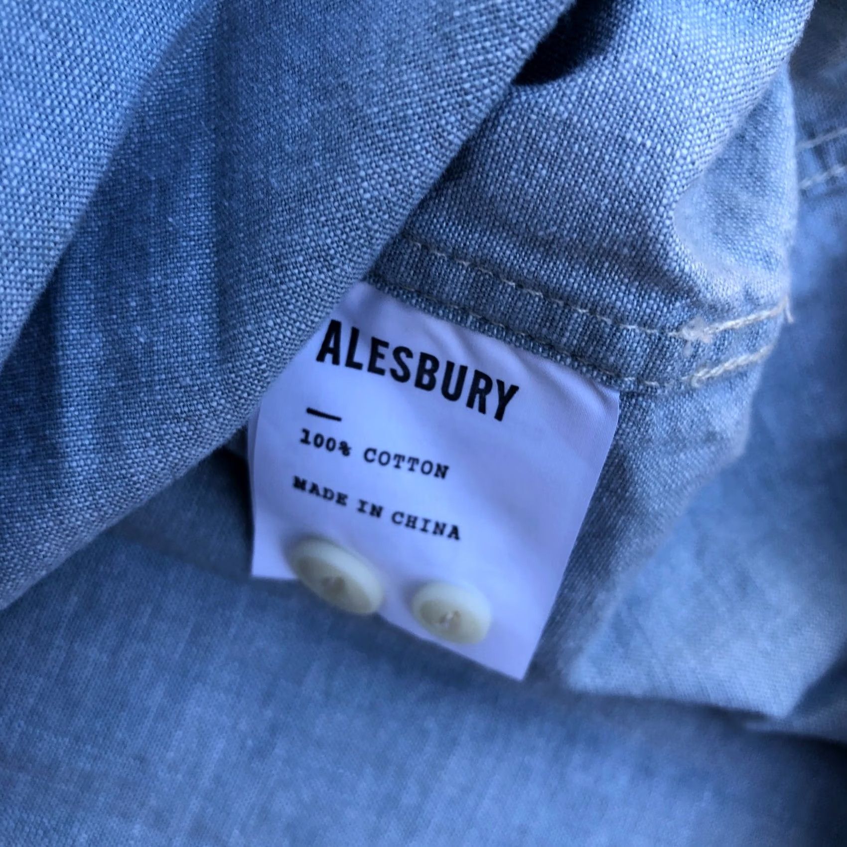 Doublet Alesbury Button-Down Shirt 2XL Men's Double Pocket Blue Cotton Top Collar Shirt Size US XXL / EU 58 / 5 - 5 Thumbnail