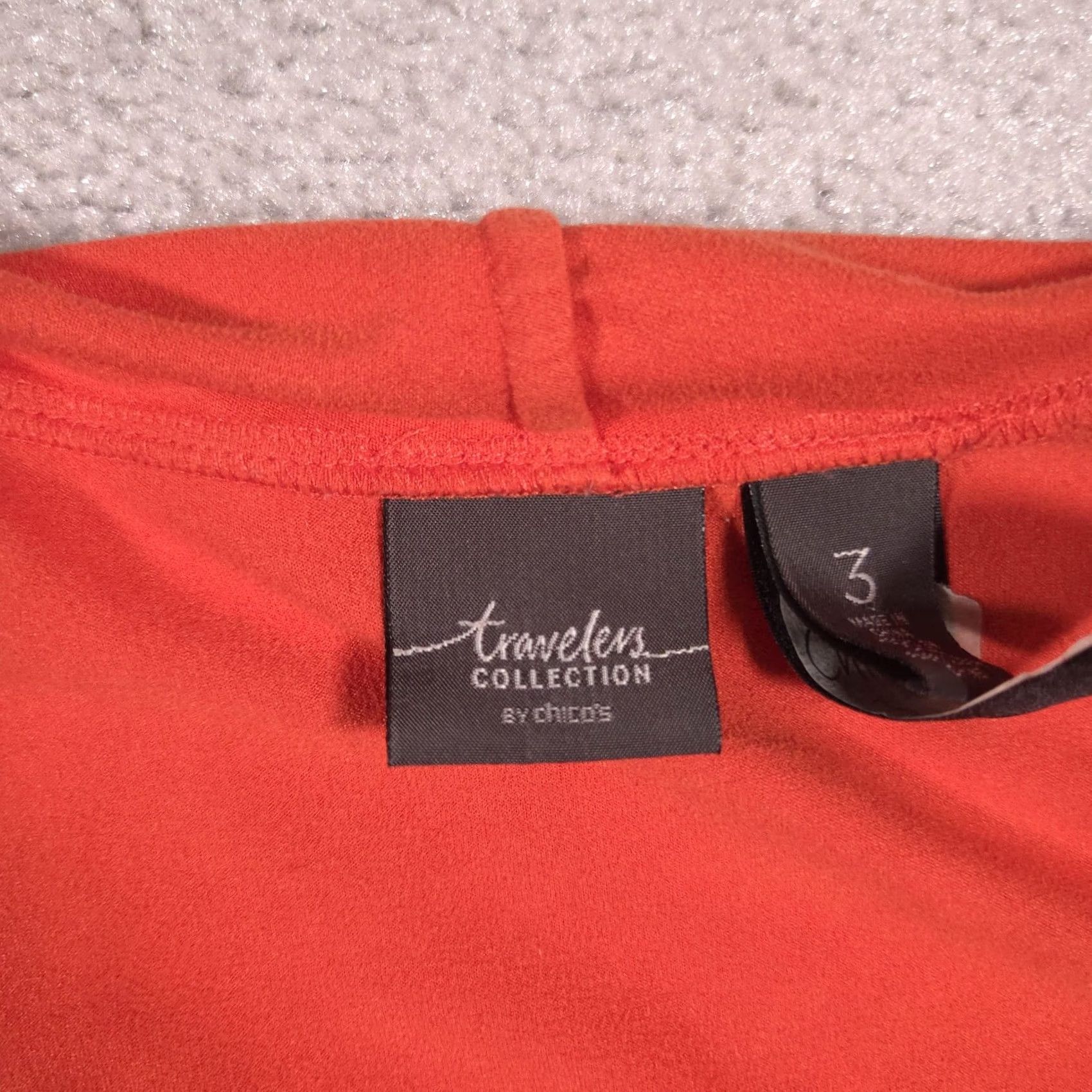 Vintage Chico's Cardigan Sweater Womens 3 Orange Open Front Lightweight Knit Cardigan Dressy-Casual Spring Travel Womens Size XS / US 0-2 / IT 36-38 - 5 Thumbnail