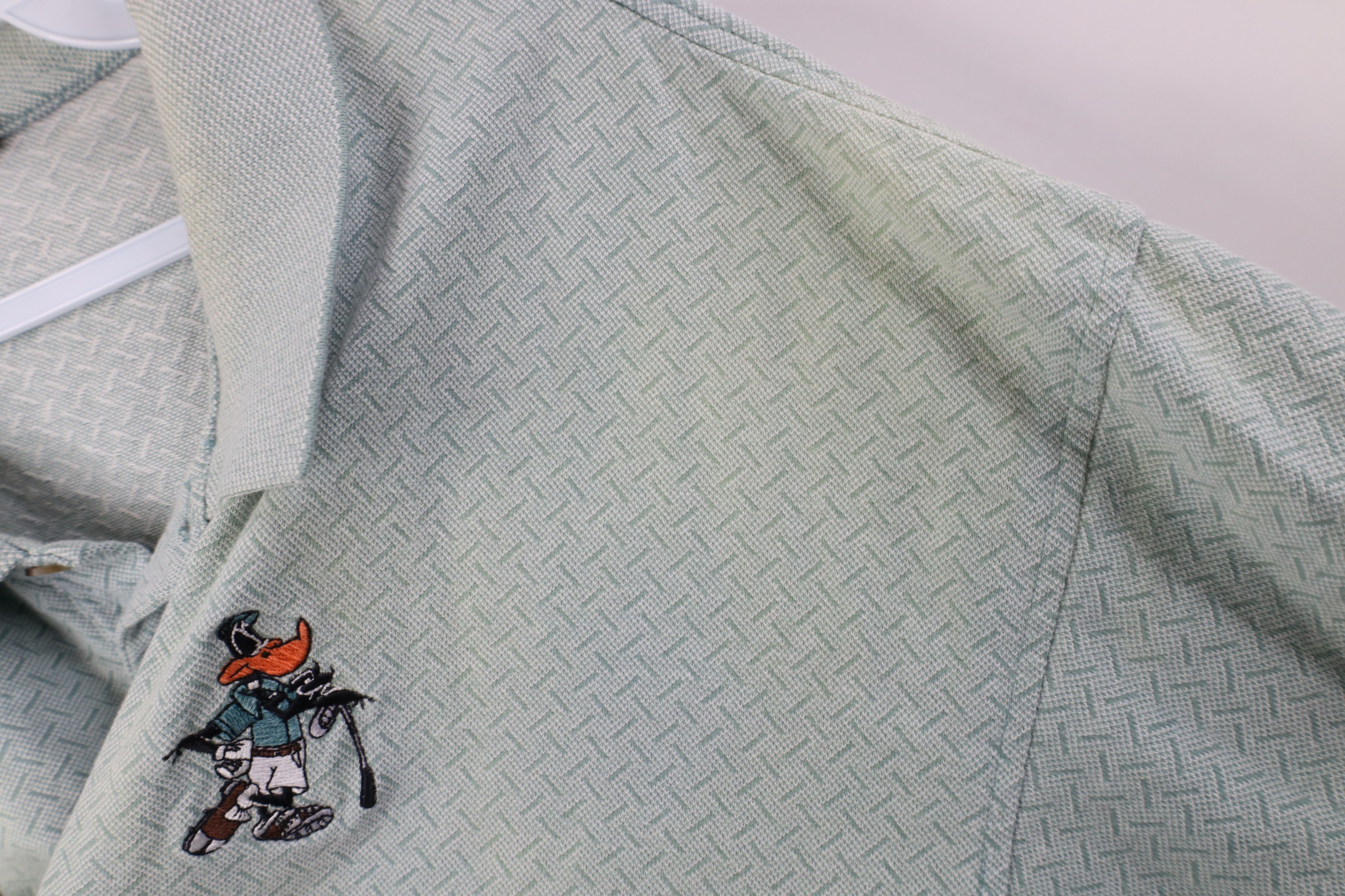Vintage Vintage 90s Looney Tunes Daffy Duck Geometric Knit Golf Polo Size US XXL / EU 58 / 5 - 5 Thumbnail