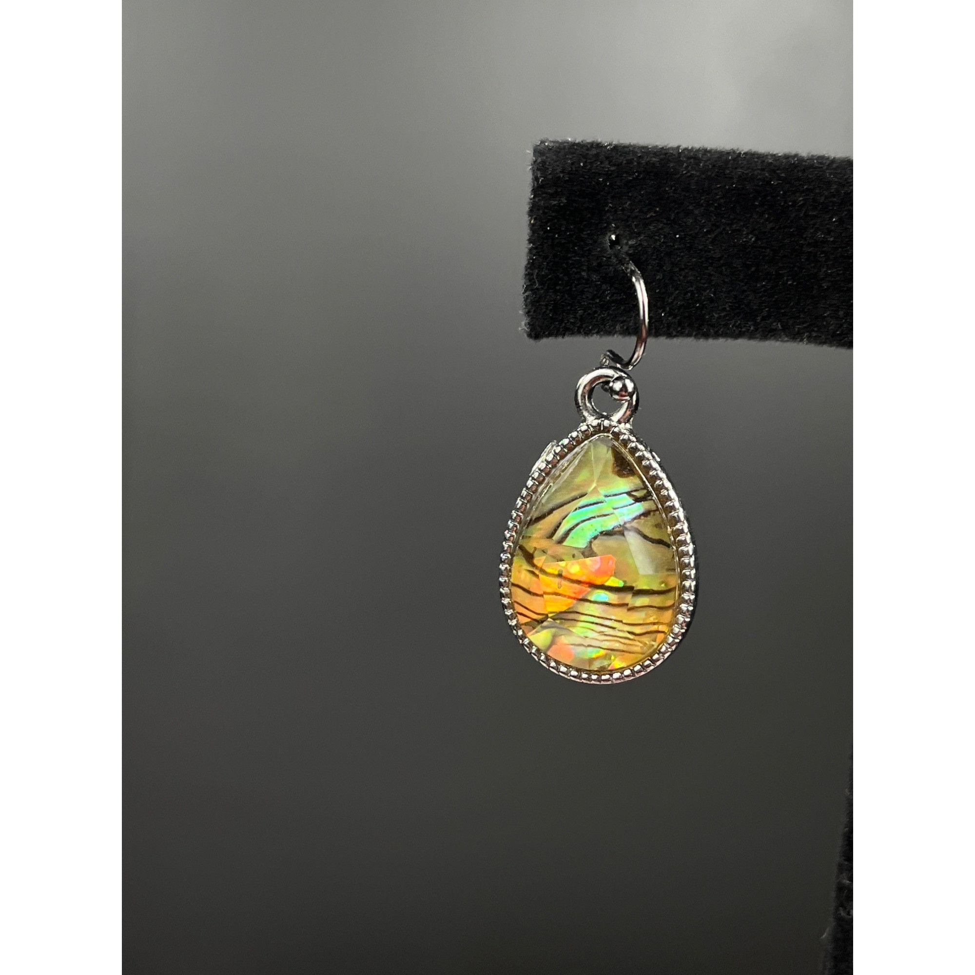 Other Teardrop SKU 053 Abalone Shell Sterling Silver Dangle Earrin Size ONE SIZE - 4 Thumbnail