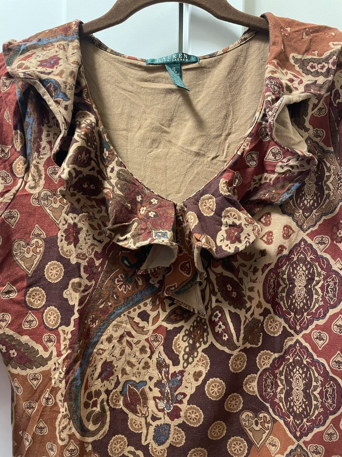 Polo Ralph Lauren 3/4 cotton ruffled shirt Size L / US 10 / IT 46 - 2 Thumbnail