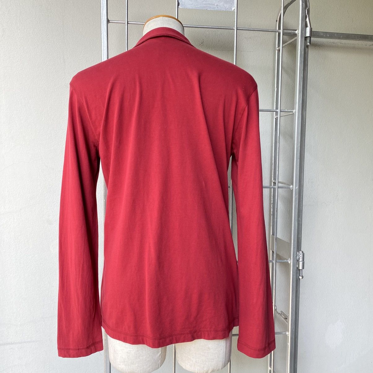 Marithe + Francois Girbaud MARITHE FRANÇOIS GIRBAUD Red Zip-Detail Long Sleeve Shirt Size US L / EU 52-54 / 3 - 2 Thumbnail