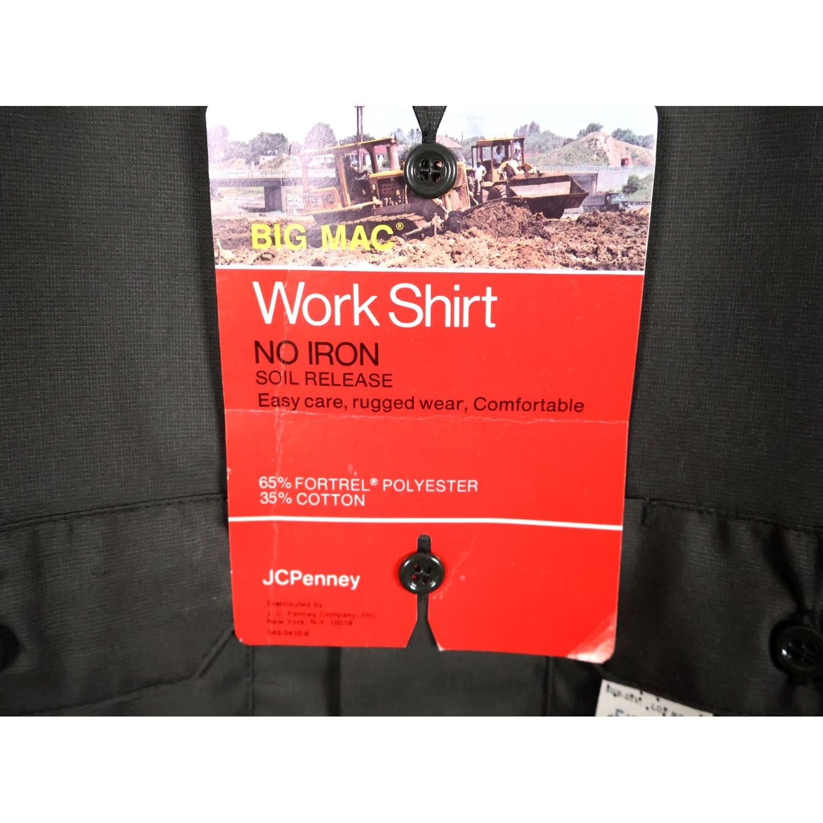 Vintage VINTAGE Big Mac Work Shirt Men's M Gray Green Twill USA Made Unworn Button-Up Cotton Blend Long Sleeve Collared Size US M / EU 48-50 / 2 - 4 Thumbnail