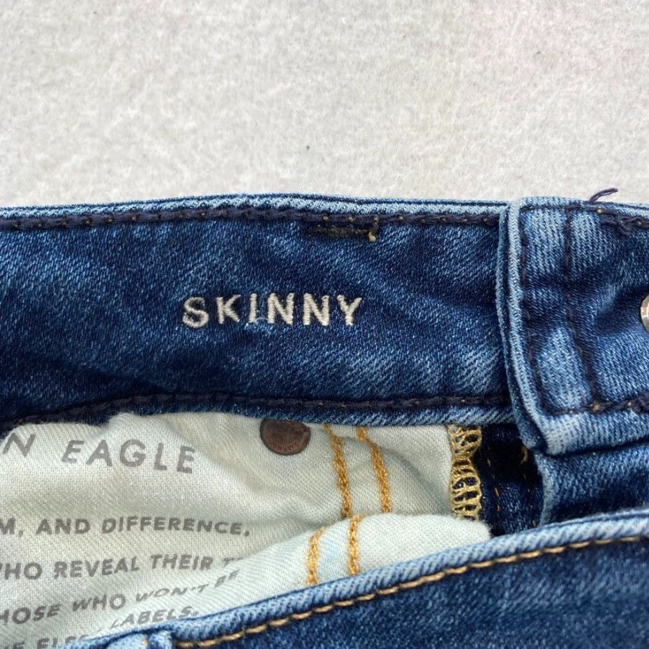 American Eagle Outfitters American Eagle Outfitters Skinny Jeans Mens 28x30 Dark Wash Blue Stretch Denim Low Rise Jeans Size US 28 / EU 44 - 5 Thumbnail