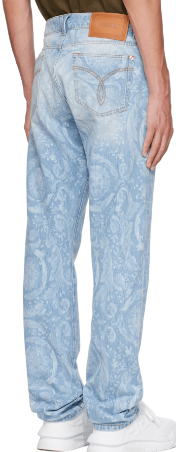 Versace Versace Blue Allover Jeans Size US 32 / EU 48 - 3 Thumbnail