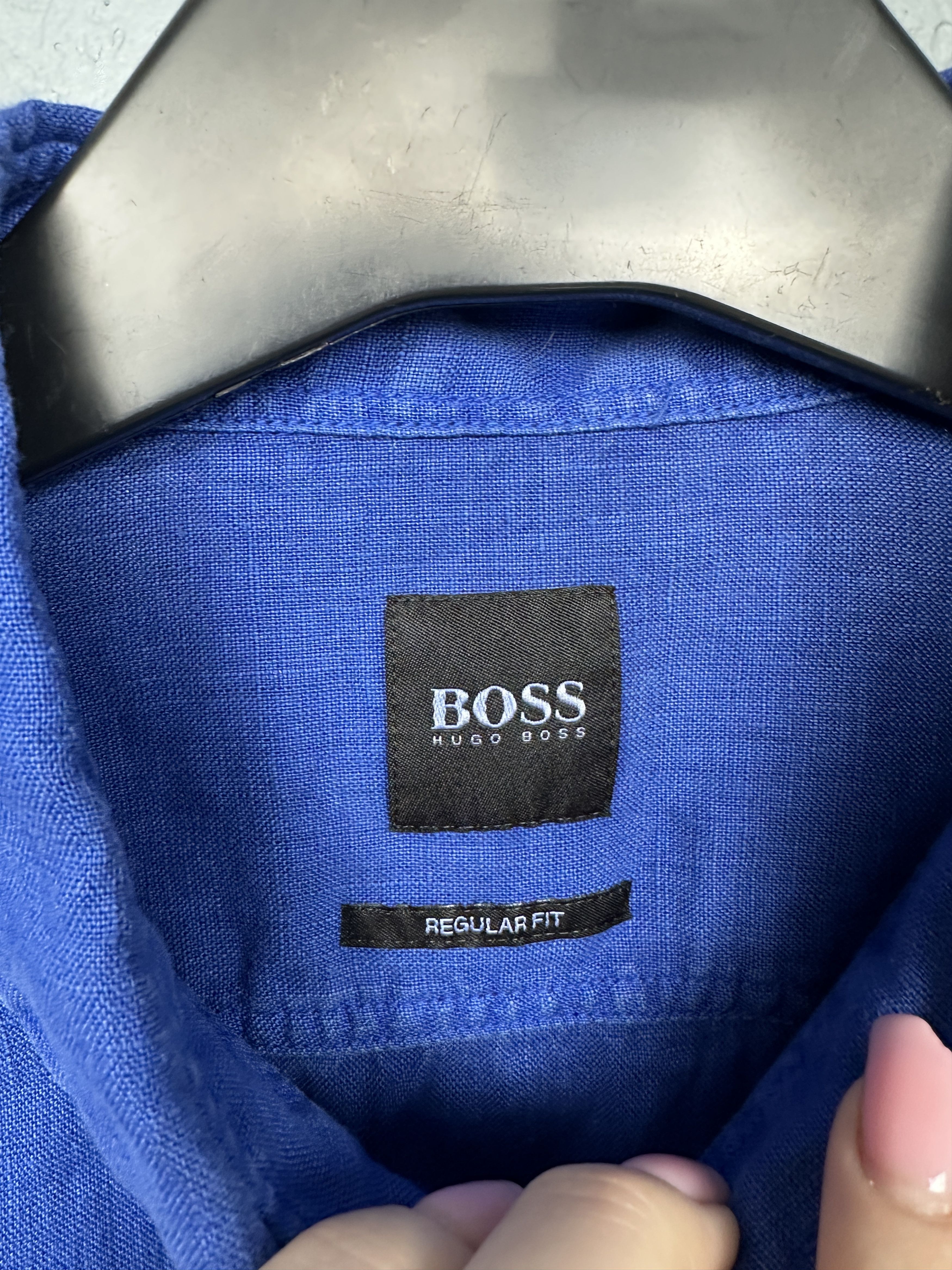 Hugo Boss Hugo Boss Vintage Mens LINEN Short Sleeve Shirt Size US L / EU 52-54 / 3 - 3 Thumbnail