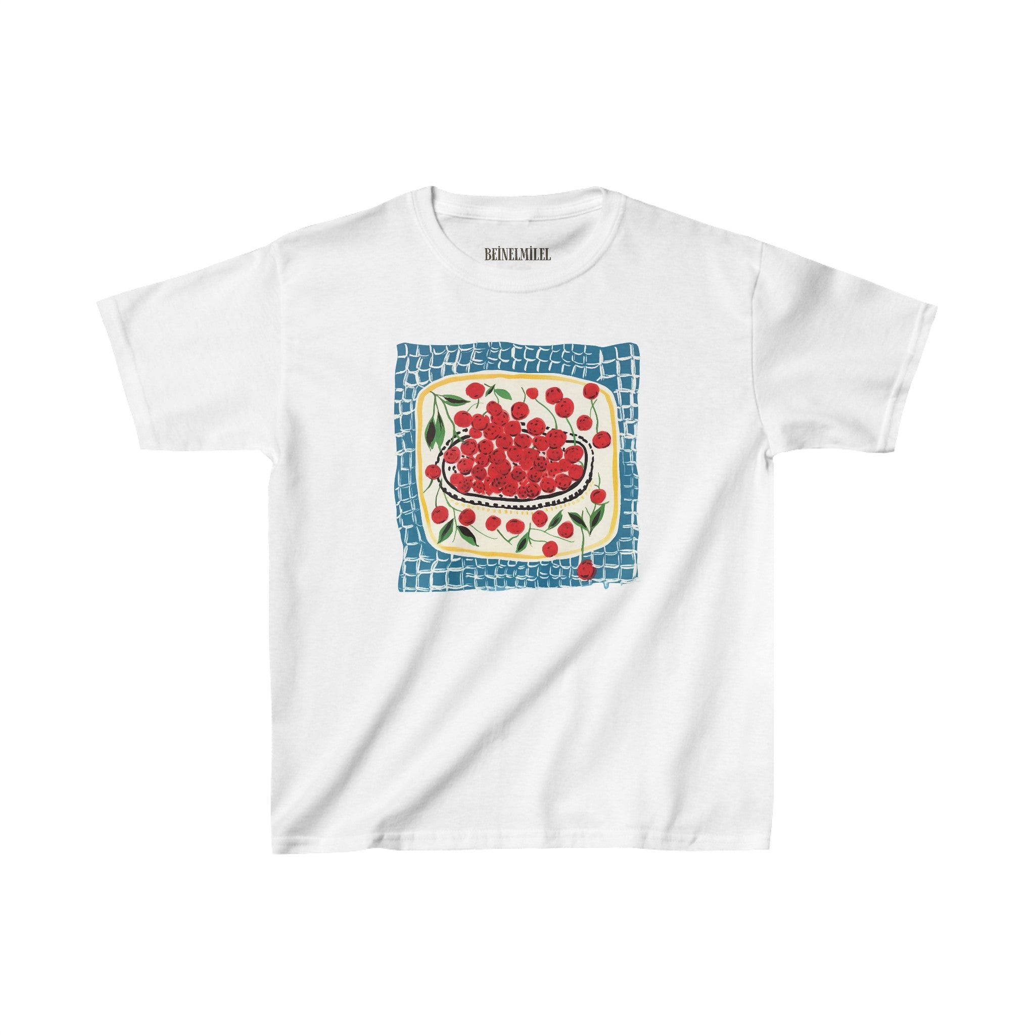 Designer Picnic Cherries - Baby Tee Size M / US 6-8 / IT 42-44 - 2 Thumbnail