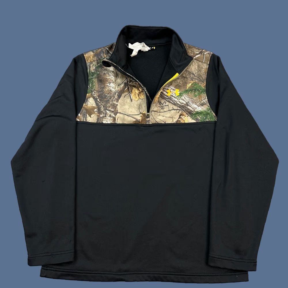 Under Armour VINTAGE Under Armour Caliber Pullover Mens M Black Realtree Xtra Camo 1/4 Zip Size US M / EU 48-50 / 2 - 1 Thumbnail