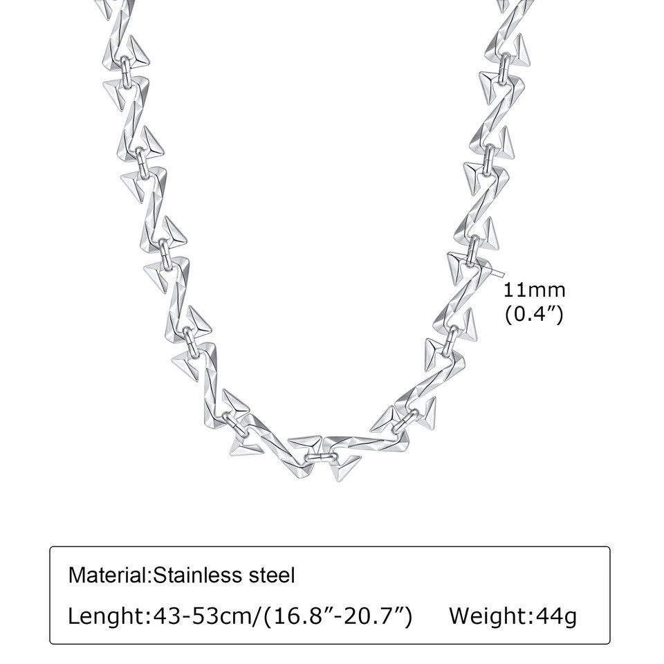 Jewelry 11mm Chain Necklaces Stylish Letter Z Links Choker Size ONE SIZE - 3 Thumbnail