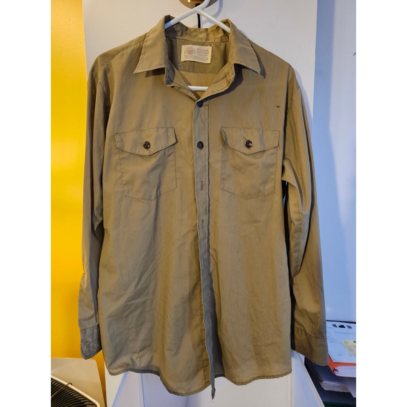 Other BSA Official Shirt -Men's Size L-Green Button Up Long Sleeve Size US L / EU 52-54 / 3 - 1 Thumbnail