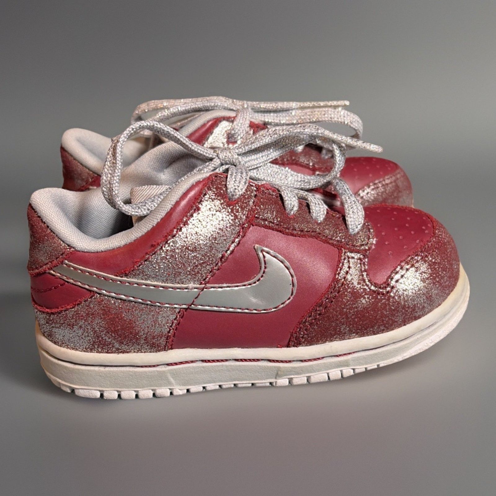 Nike Nike Dunk Low Team Red Metallic Silver Toddler Size US 6.5C Size US 6.5 / EU 39-40 - 1 Thumbnail