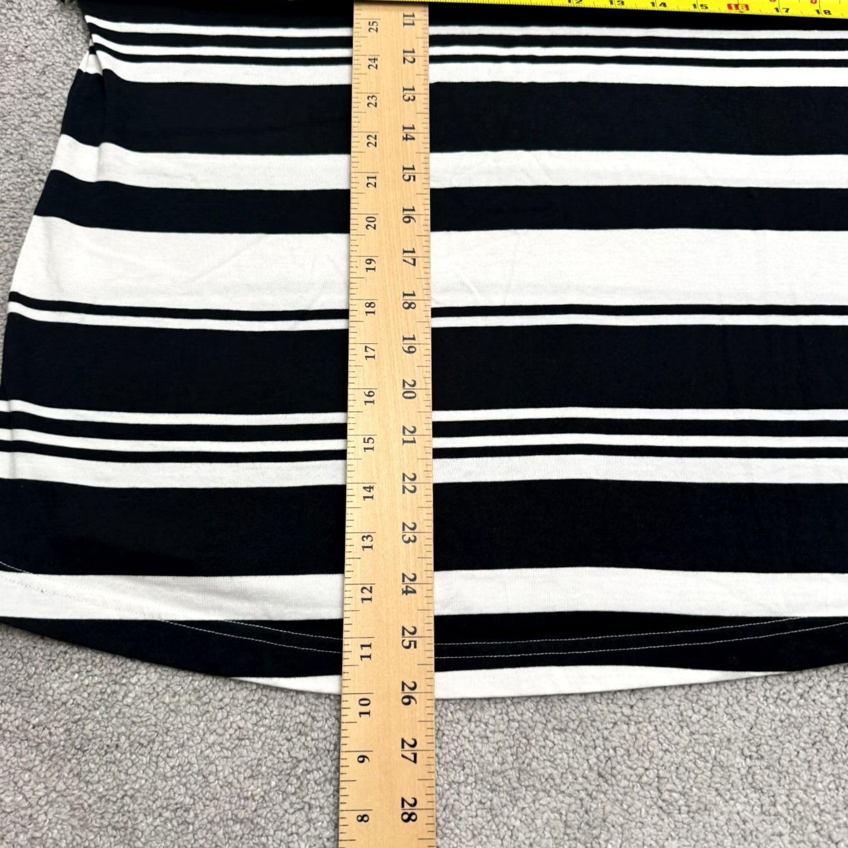 Blair Blair Striped Basic T-Shirt Womens Large Black White Crew Neck Short Sleeve Tee Size L / US 10 / IT 46 - 7 Thumbnail
