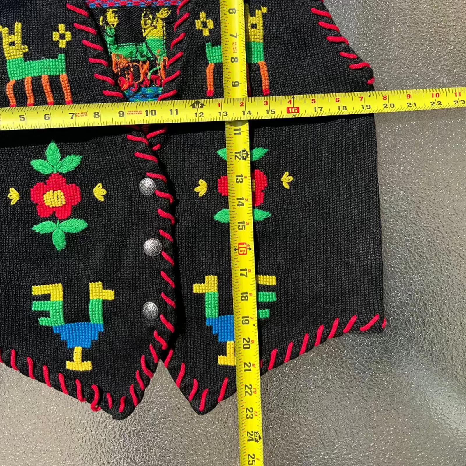 Other Jamie Delaney “Tapestries” Folk Art Knit Vest Size ONE SIZE - 5 Thumbnail