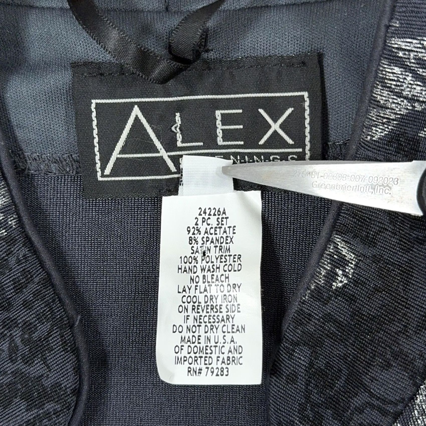 Alex Evenings VINTAGE Alex Evenings Jacket Womens XL Black Floral Metallic Open Front Formal Cardian Size XL / US 12-14 / IT 48-50 - 3 Thumbnail