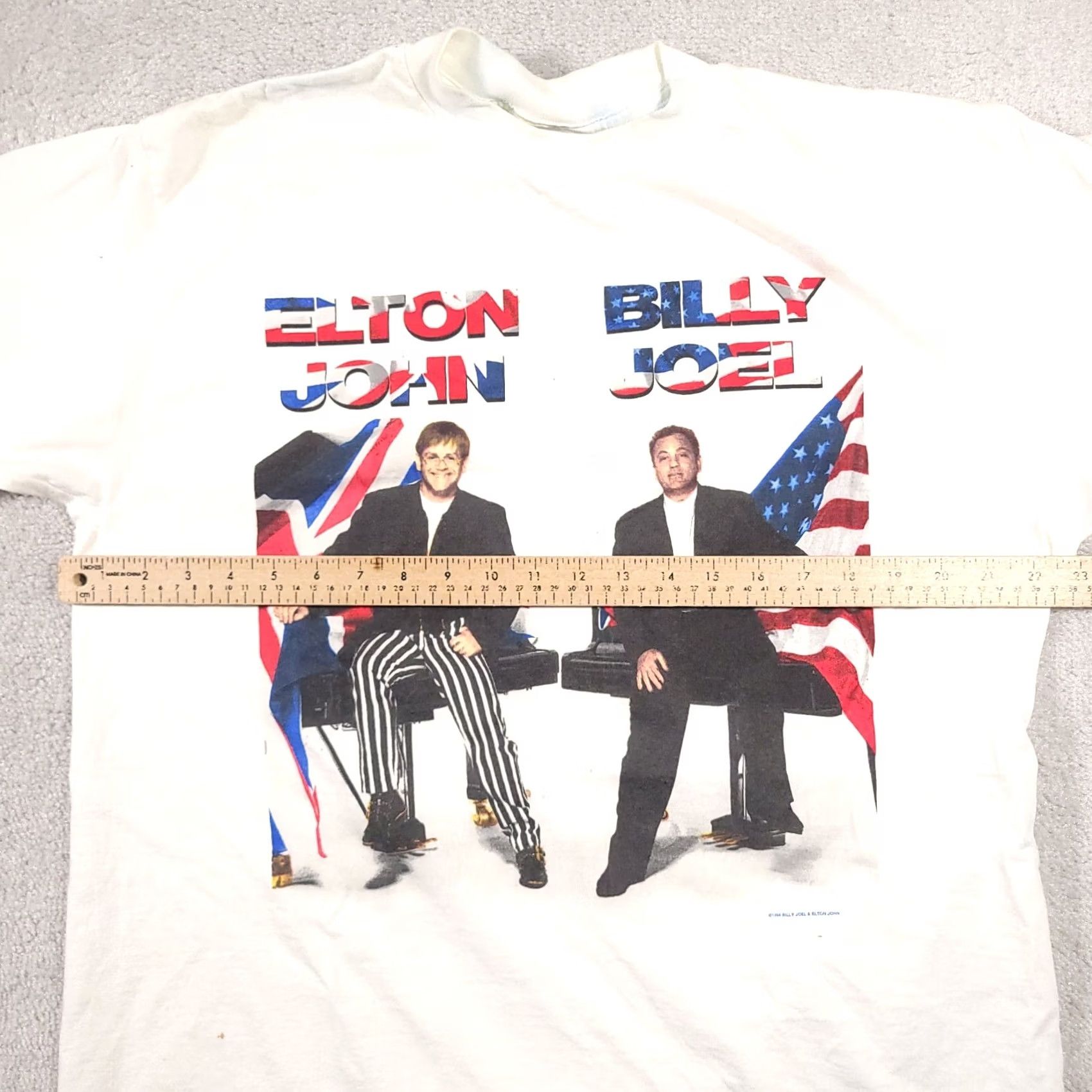 Vintage VINTAGE Billy Joel Elton John Shirt 90s Mens XL White All Sport 1994 Tour Grunge Mens Size US XL / EU 56 / 4 - 3 Thumbnail