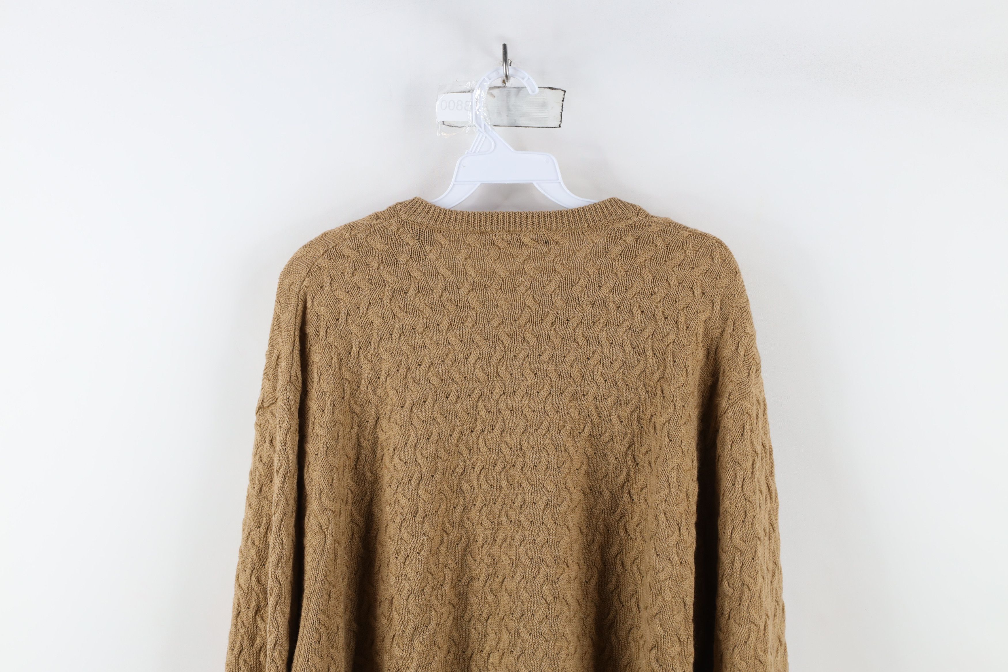 Vintage Vintage 90s Streetwear Weave Wool Knit V-Neck Sweater Size US XL / EU 56 / 4 - 10 Thumbnail
