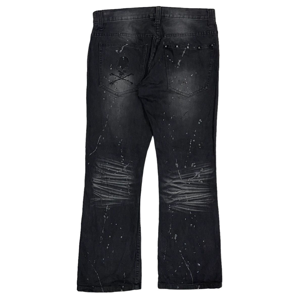 If Six Was Nine Vintage Y2K Flared Rare Faded Splatter Paint Design Size US 28 / EU 44 - 7 Thumbnail