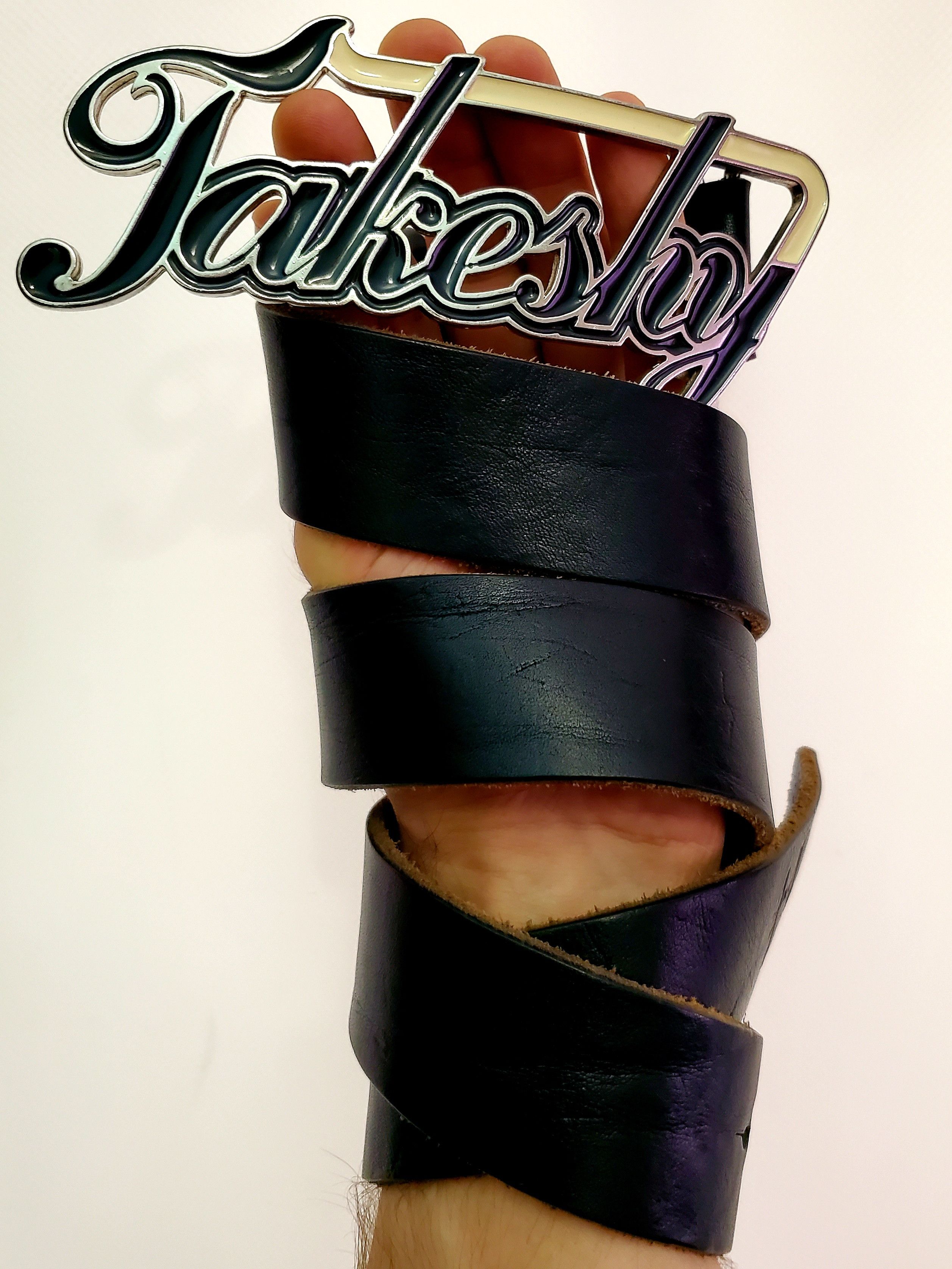 Japanese Brand × Vintage Vintage Takeshy kurosawa Buckle with Leather Men Belt Size ONE SIZE - 1 Thumbnail