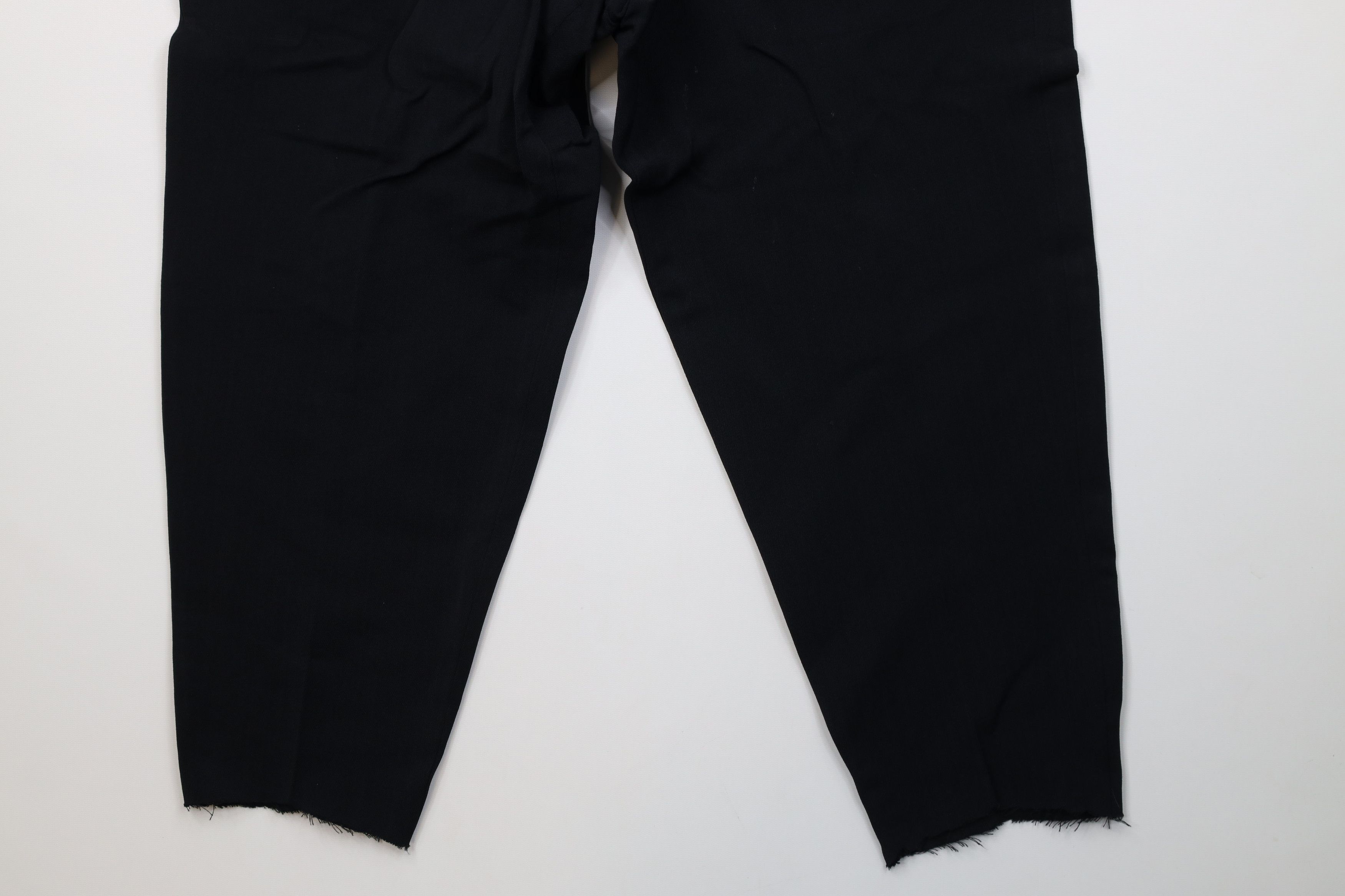 Vintage 50s Streetwear Gabardine Capris Pants Black Japan