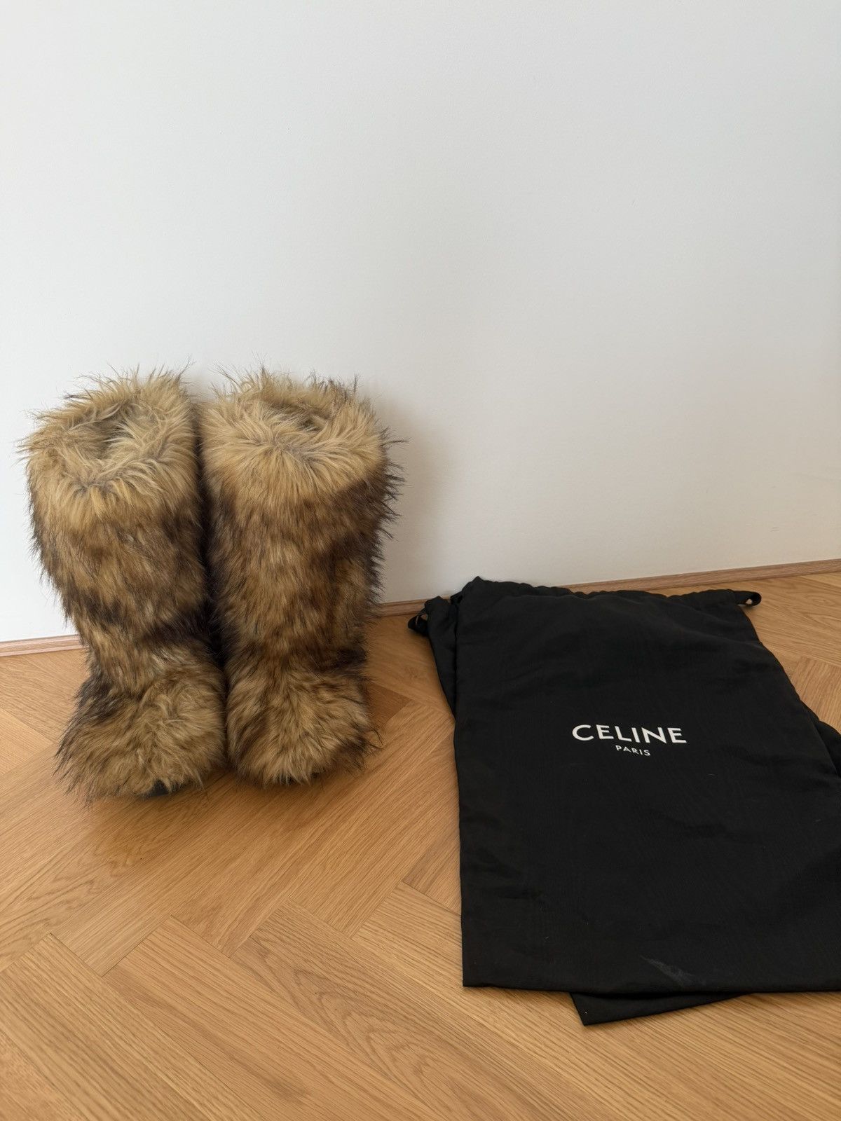 Celine × Hedi Slimane Celine Fall 21 Faux Fur Boots Size US 10 / EU 43 - 5 Thumbnail