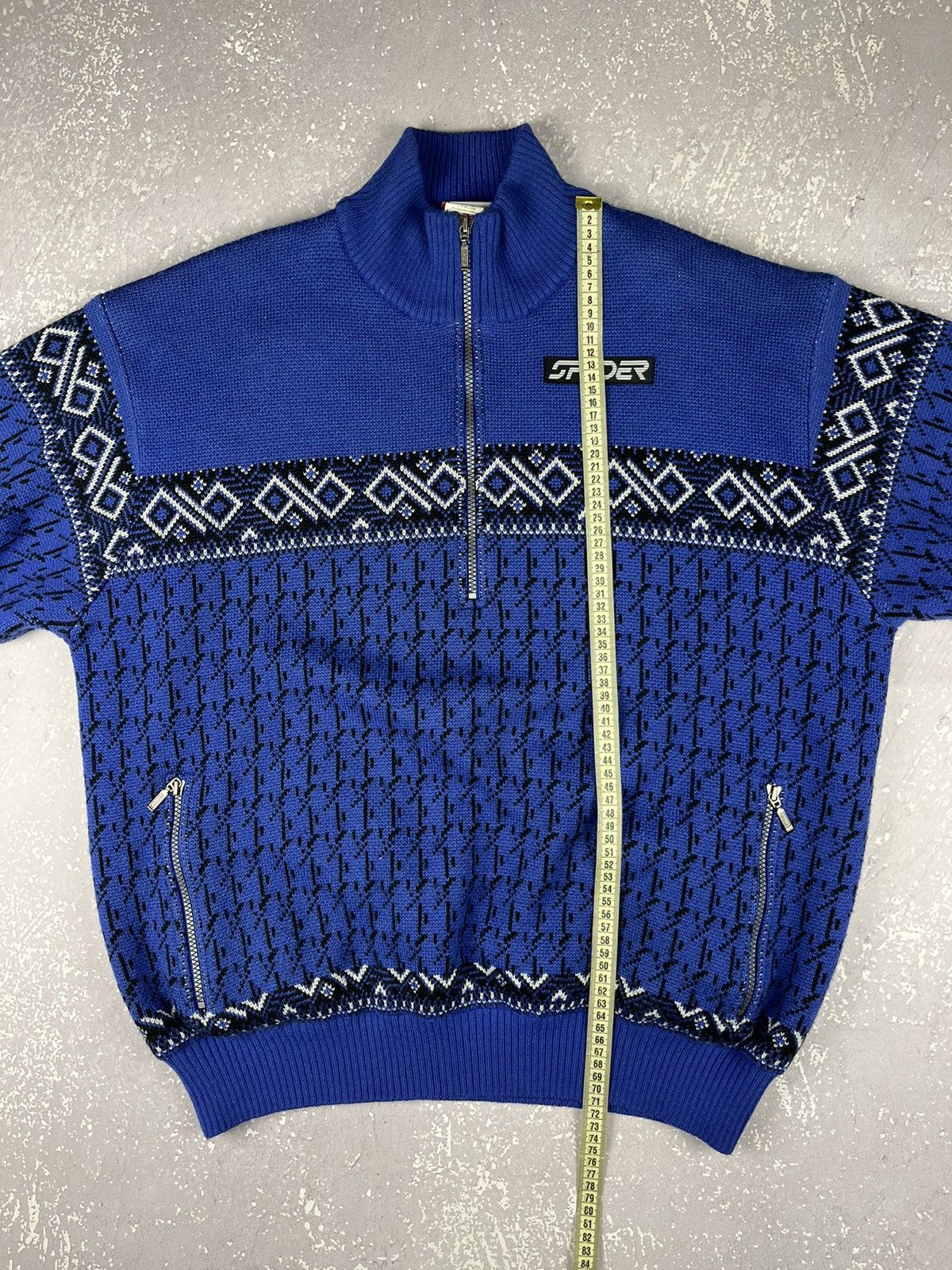 Spyder VINTAGE SPYDER 1/4 ZIP SPYDER LOGO PULLOVER XL Size US XL / EU 56 / 4 - 17 Thumbnail