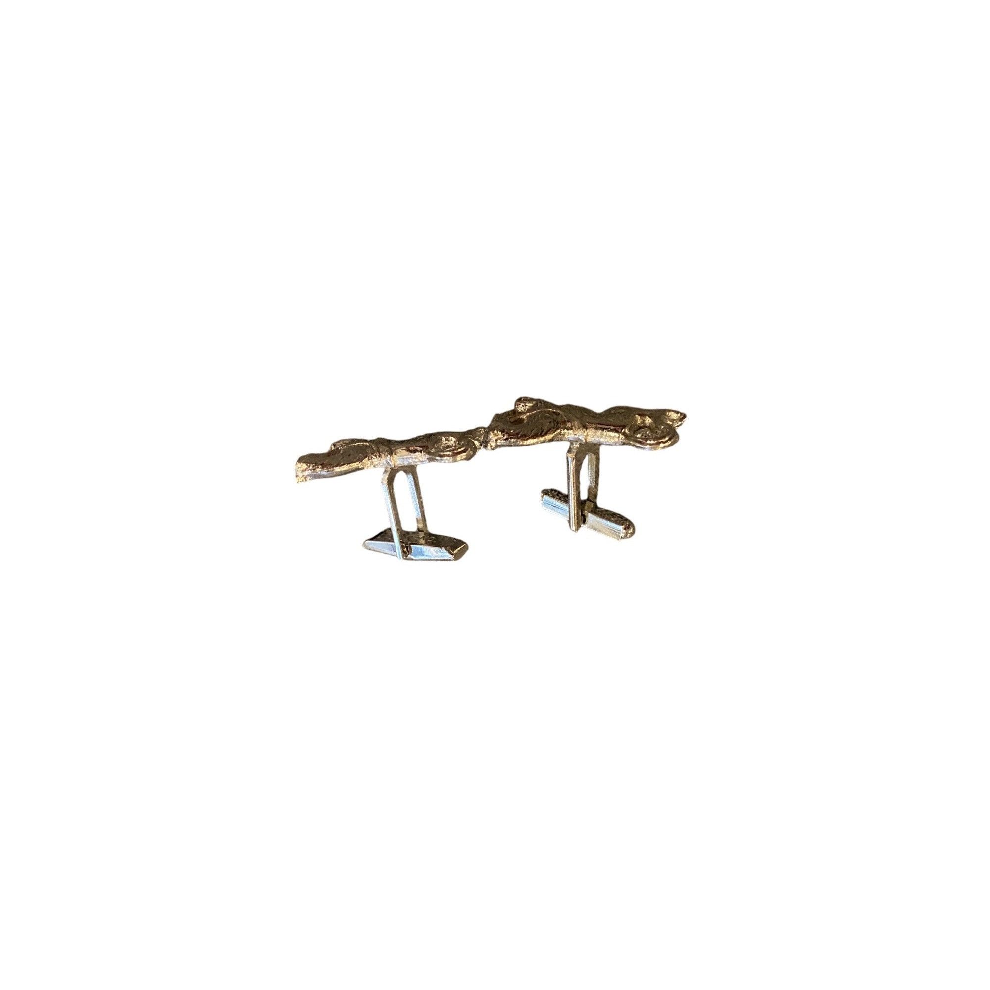 Other Vintage Silver tone Horse Motif Cufflinks & Alligator Tie Cl Size ONE SIZE - 3 Thumbnail