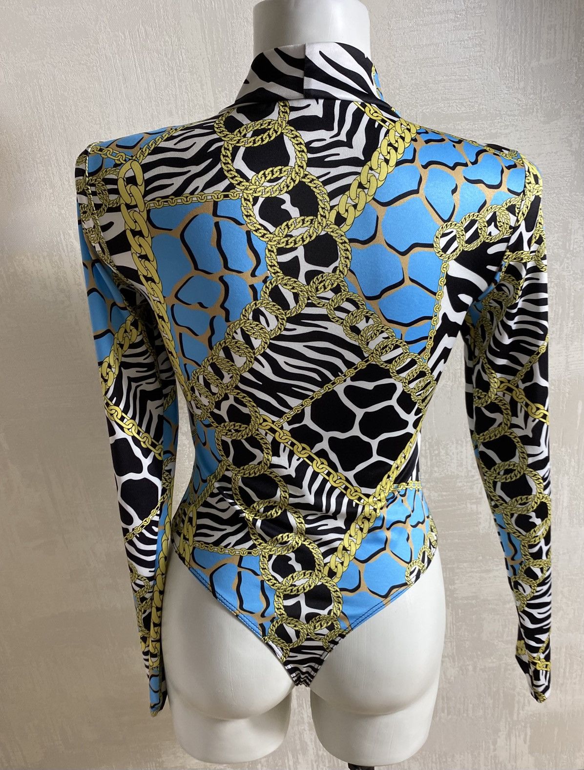 Jaded London Jaded London Zebra & Chain Print Bodysuit Size S Size S / US 4 / IT 40 - 8 Thumbnail
