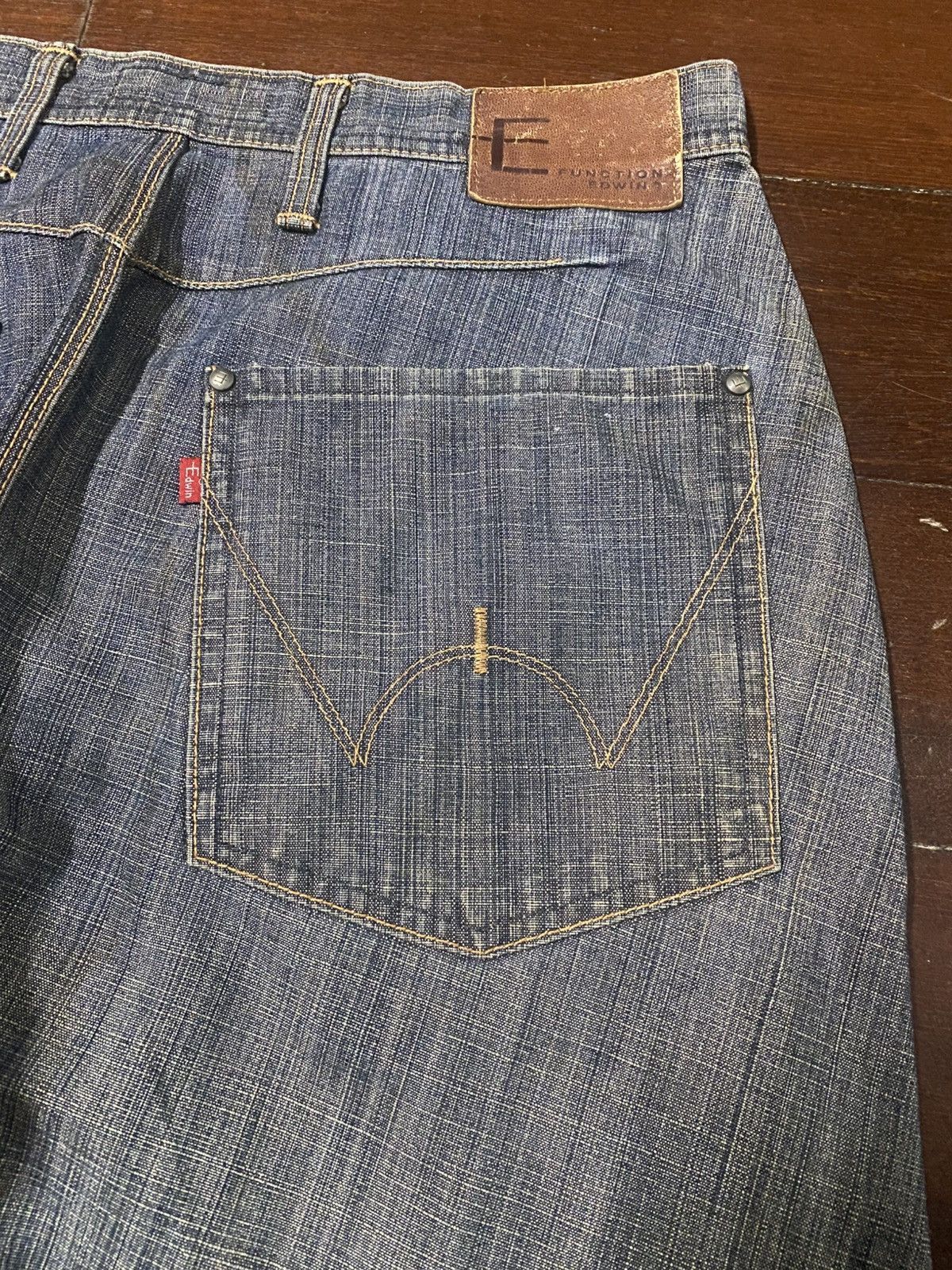 Edwin Vtg Wide Leg Jeans Edwin E Function Loose Denim Jnco Y2k Size US 35 - 18 Thumbnail