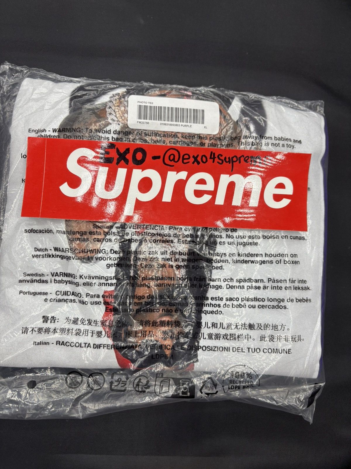 Supreme Supreme Playboi Carti Photo Tee - Purple - XL Size US XL / EU 56 / 4 - 4 Thumbnail
