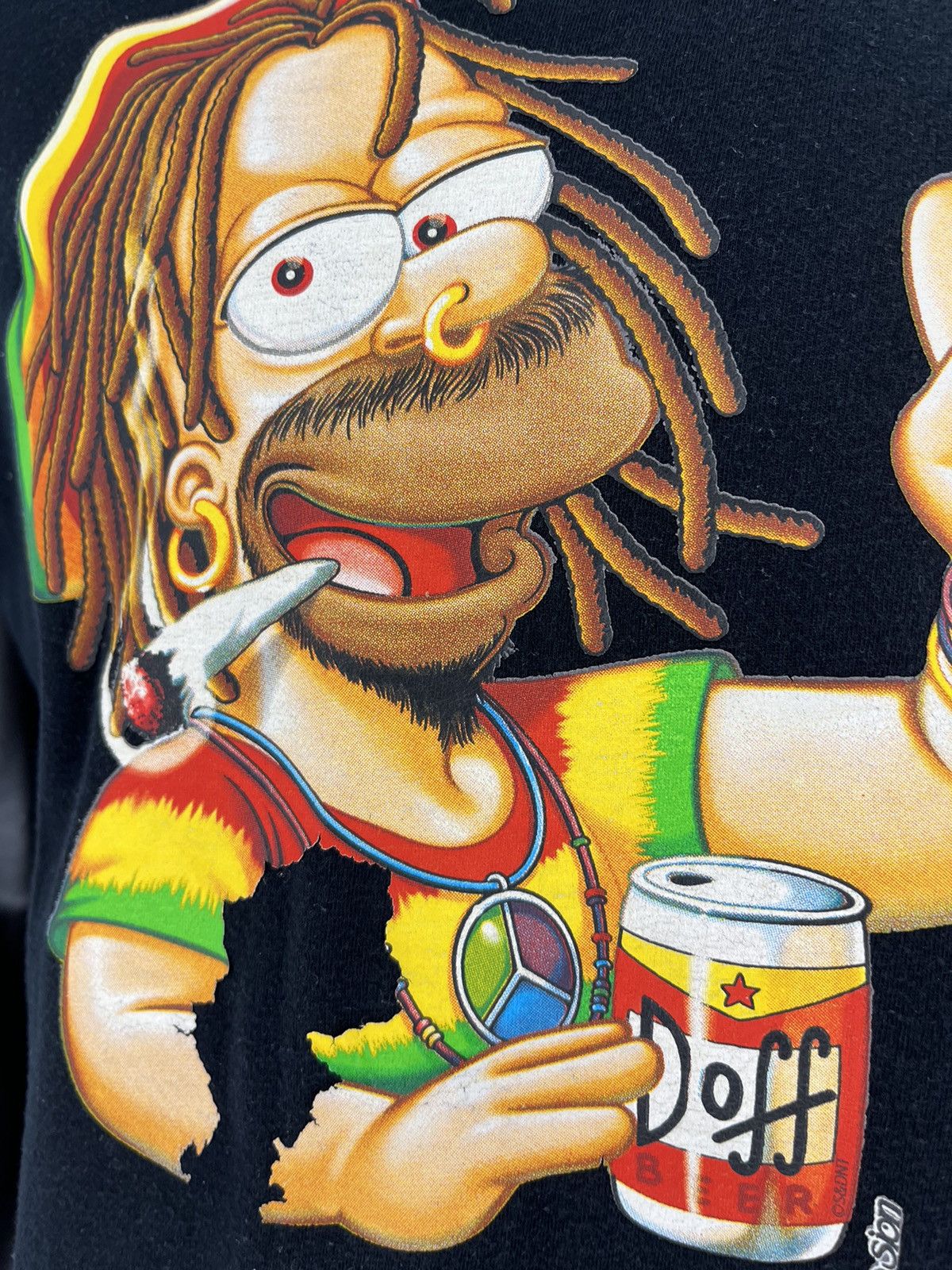 Bob Marley × The Simpsons × Vintage Vintage Y2K Homer Bob Marley The Simpsons T-Shirts Size US L / EU 52-54 / 3 - 6 Thumbnail