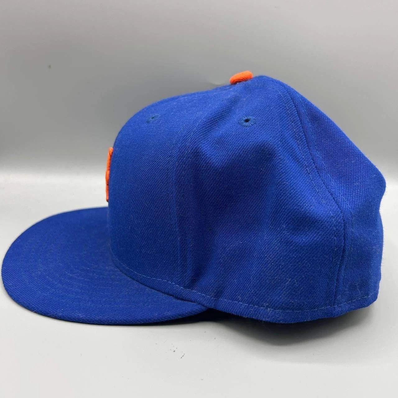 New Era New York Mets Hat Men 7 1/2 Blue Black Embroidered Fitted Size ONE SIZE - 6 Thumbnail