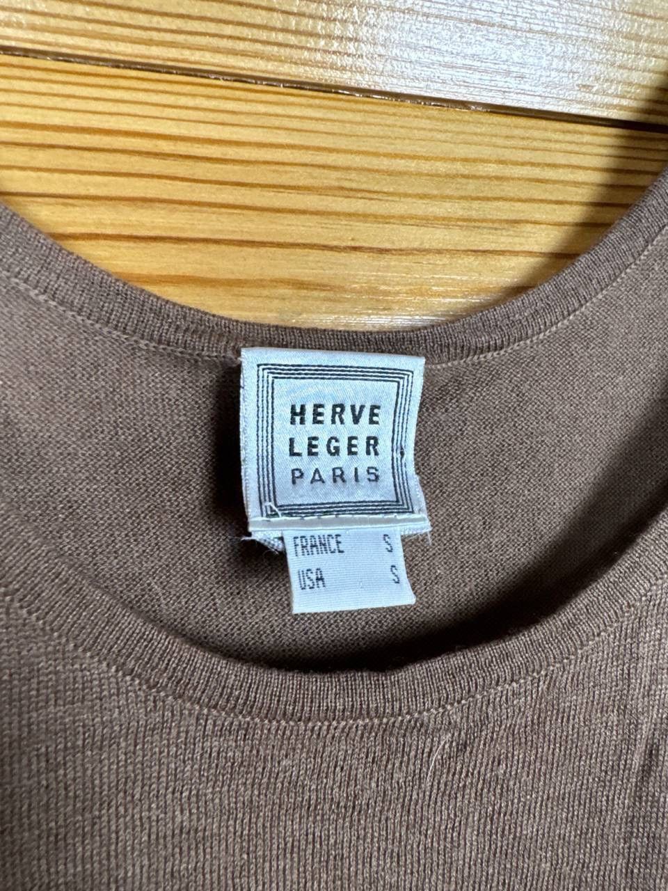Herve Leger Herve Leger Paris Knit Tank Top Brown Sleeveless Womens S Size M / US 6-8 / IT 42-44 - 3 Thumbnail