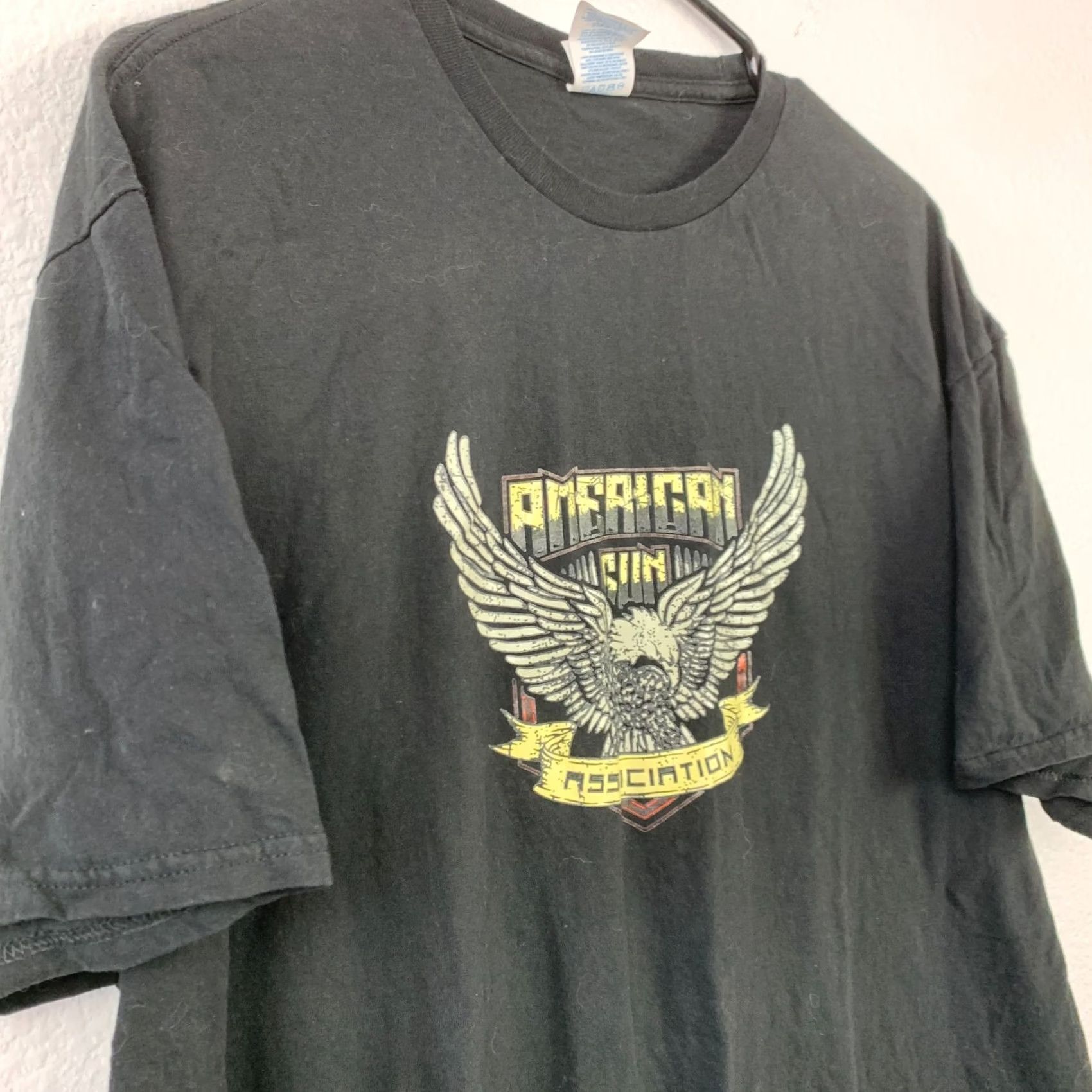 Vintage American Gun Association Black Delta Soft T-Shirt Mens 2XL Crew Neck Short Sleeve Large Black Tee Shirt Mens 2XL Size US XXL / EU 58 / 5 - 2 Thumbnail
