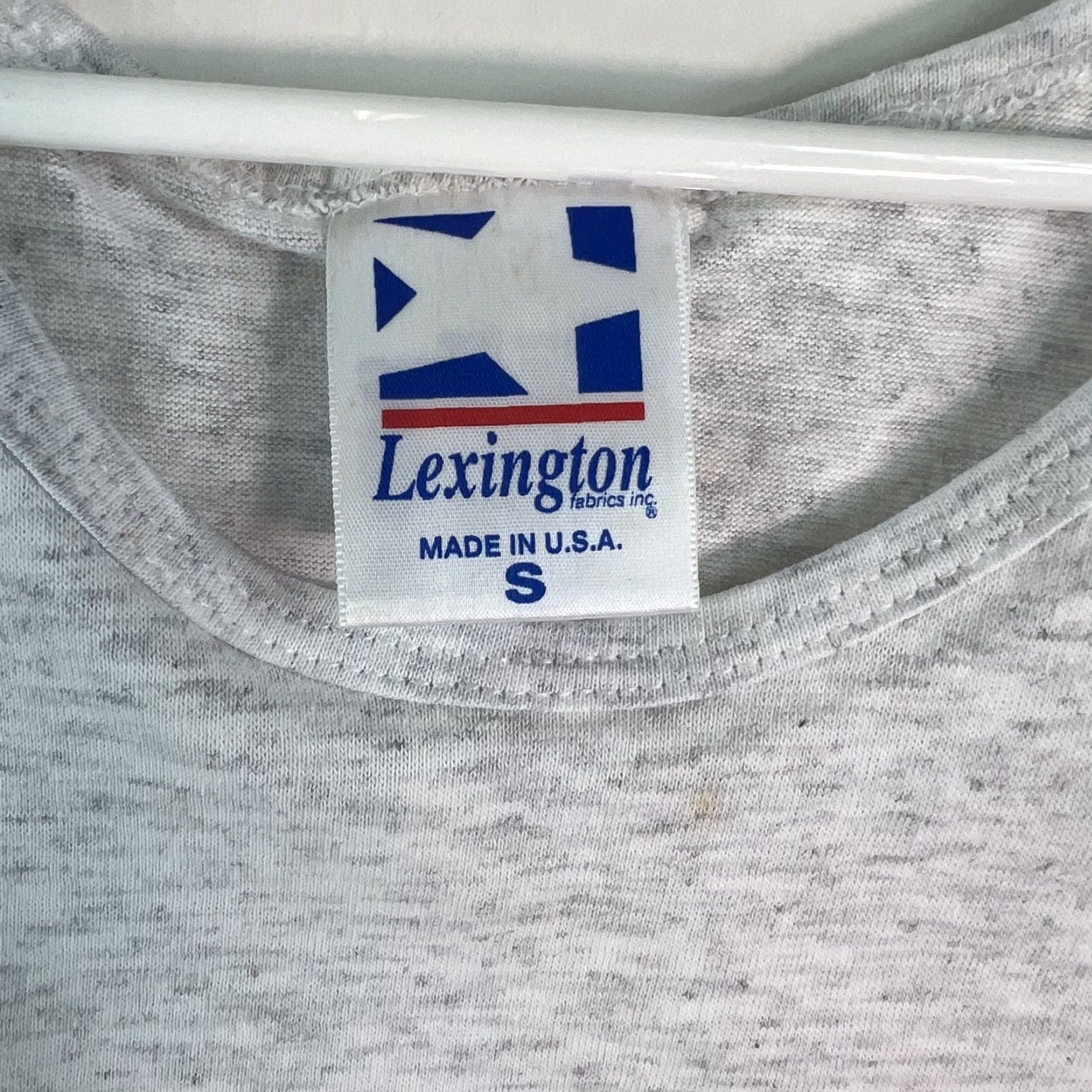 Vintage LEXINGTON Men Tank Top Shirt Sleeveless Gray Small All Cotton Blend Graphic 90s Classic Theme Mens Tank Short Sleeve Regular Fit Size US S / EU 44-46 / 1 - 6 Thumbnail