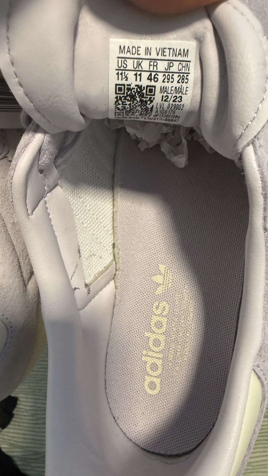 Adidas Samba OG "Silver Dawn/Chalk White/Off White" sneakers Size US 11.5 / EU 44-45 - 5 Thumbnail