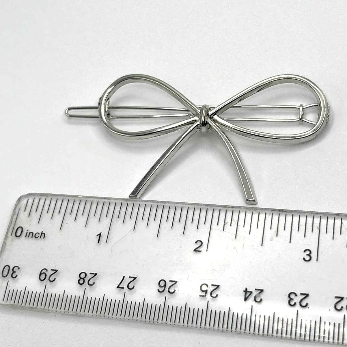 Other Silver Bow Hair Clip Size ONE SIZE - 2 Thumbnail