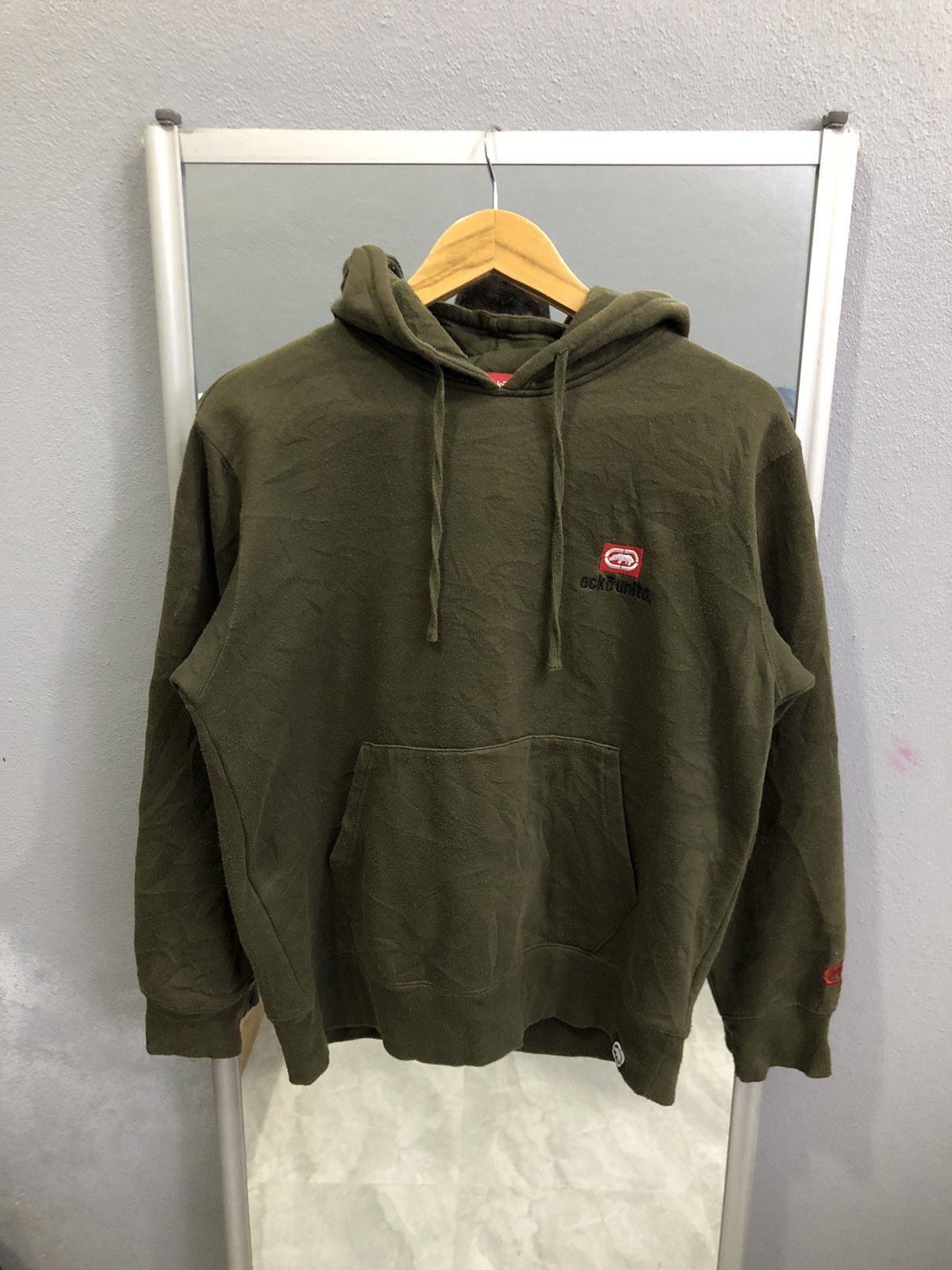 Ecko Unltd. Ecko Unltd Olive Hoodie – LL (Fits Like L / Boxy M) Size US M / EU 48-50 / 2 - 1 Thumbnail