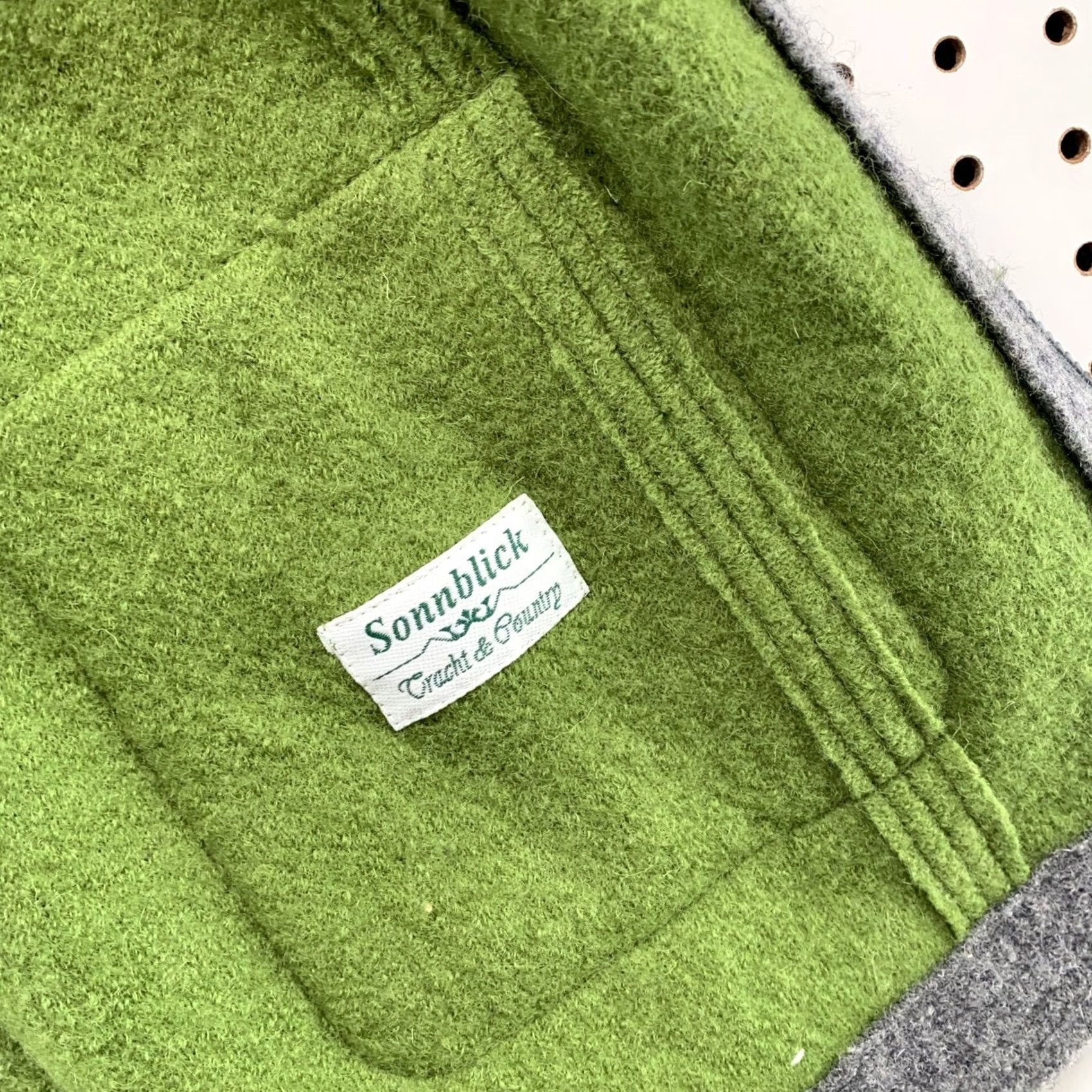 Vintage VINTAGE Geiger Green Grey Hooded Jacket Womens L Full Zip Equestrian Size L / US 10 / IT 46 - 2 Thumbnail