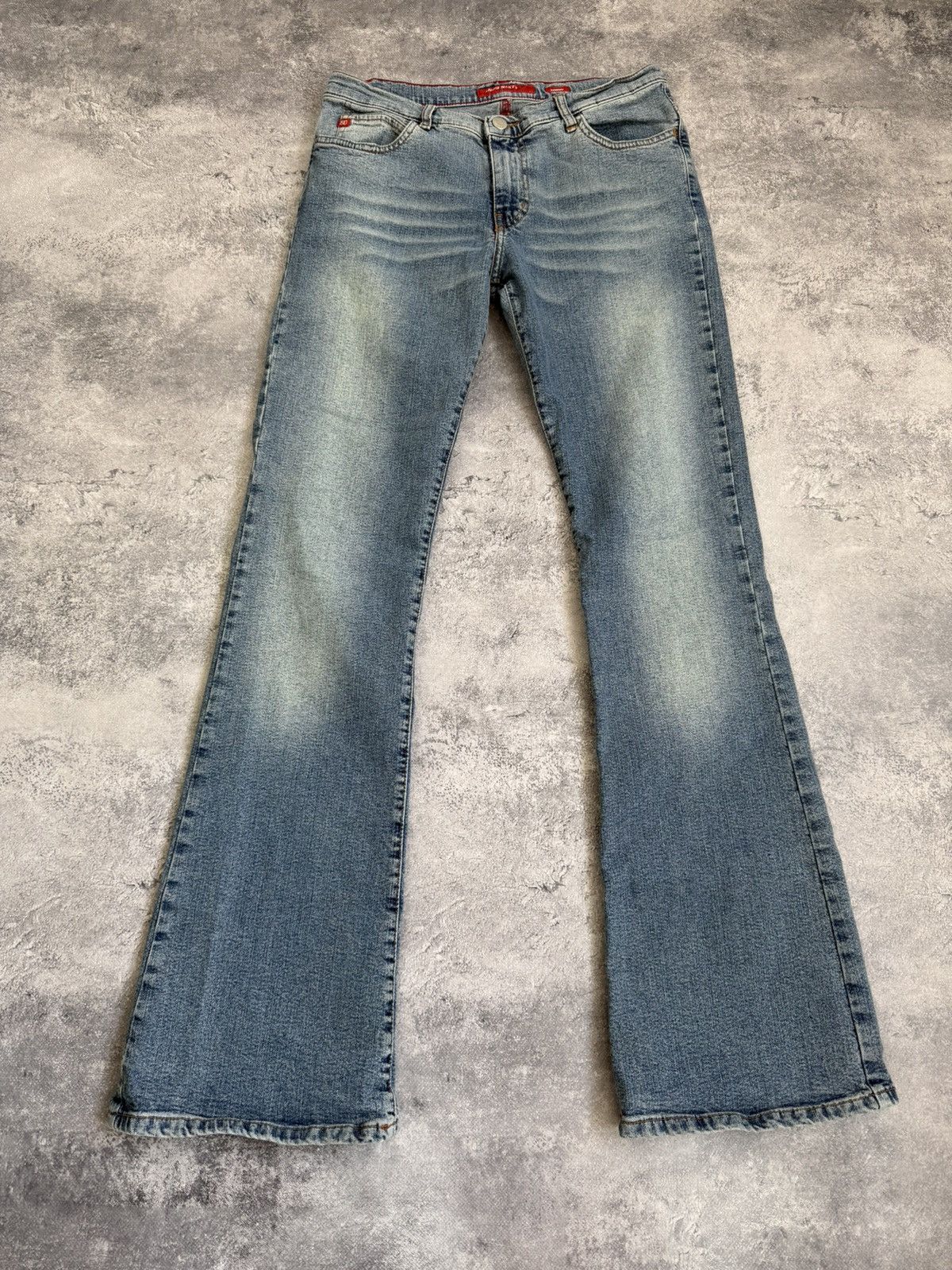 Miss Sixty Miss Sixty Flared Jeans Low Rise Avant Garde Denim Pants Y2K Size 31" - 2 Thumbnail