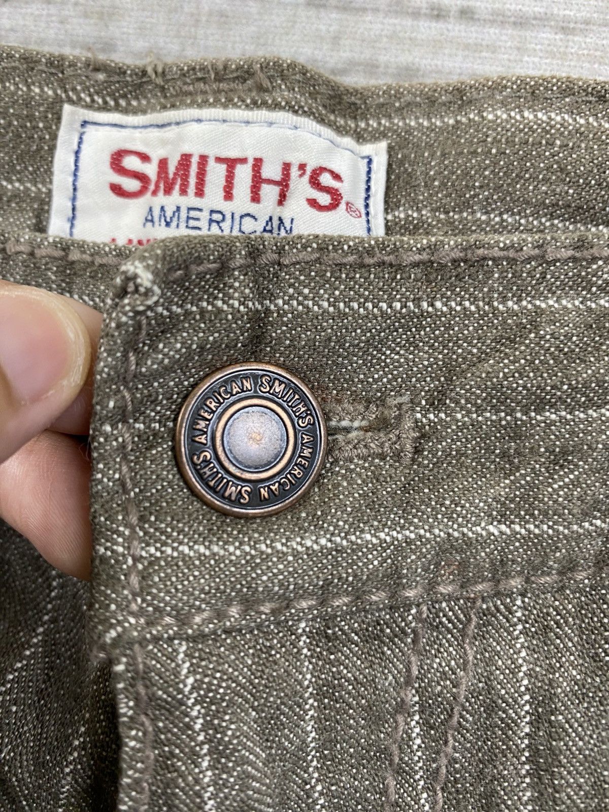 Le Grande Bleu (L.G.B.) × Smith's American × Vintage Vintage Smith American Union Made Striped Straight Cut Pants Size US 29 - 13 Thumbnail