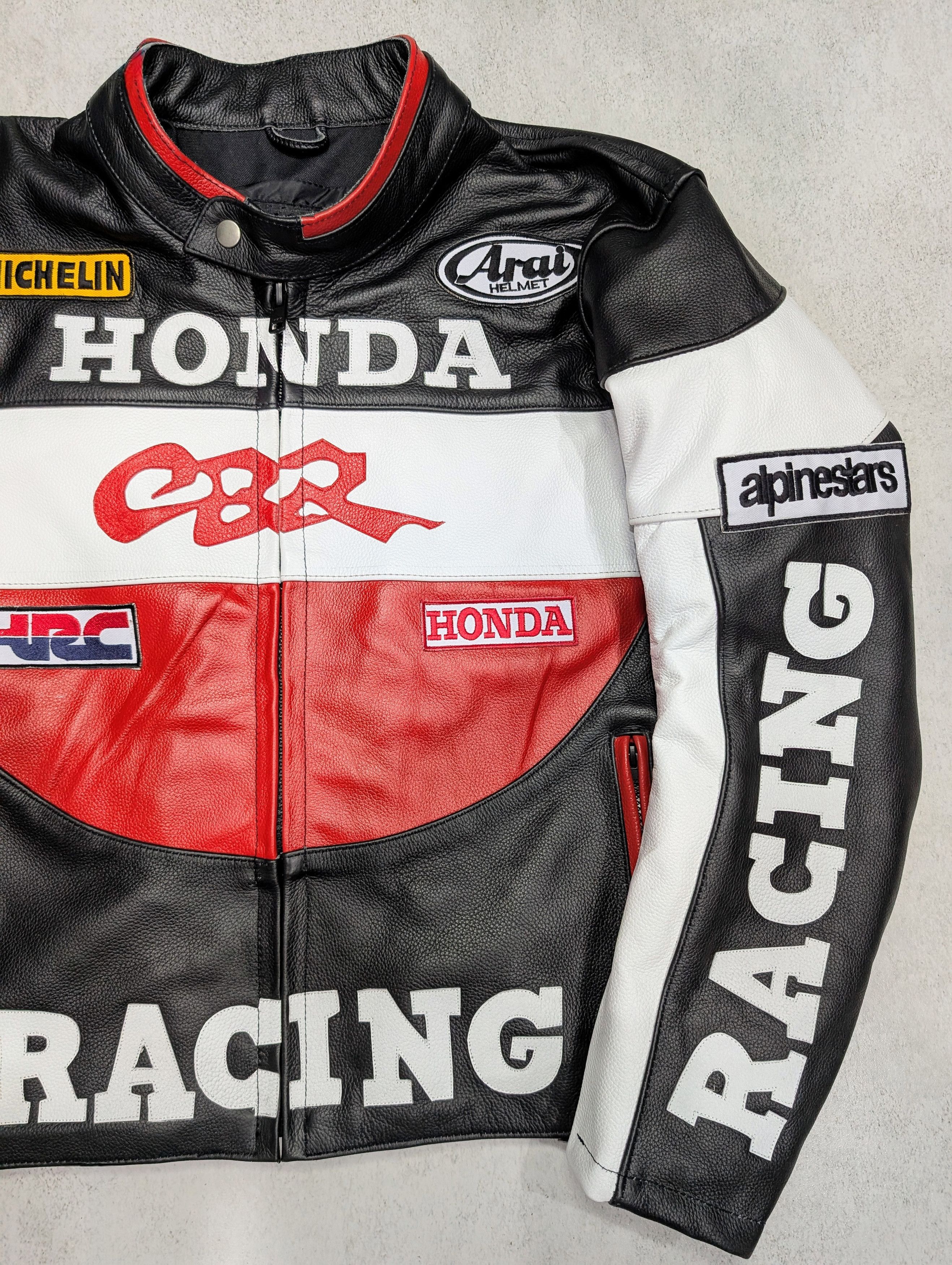 Honda 💥 Honda CBR Racing Leather Jacket Streetwear Size US XL / EU 56 / 4 - 4 Thumbnail