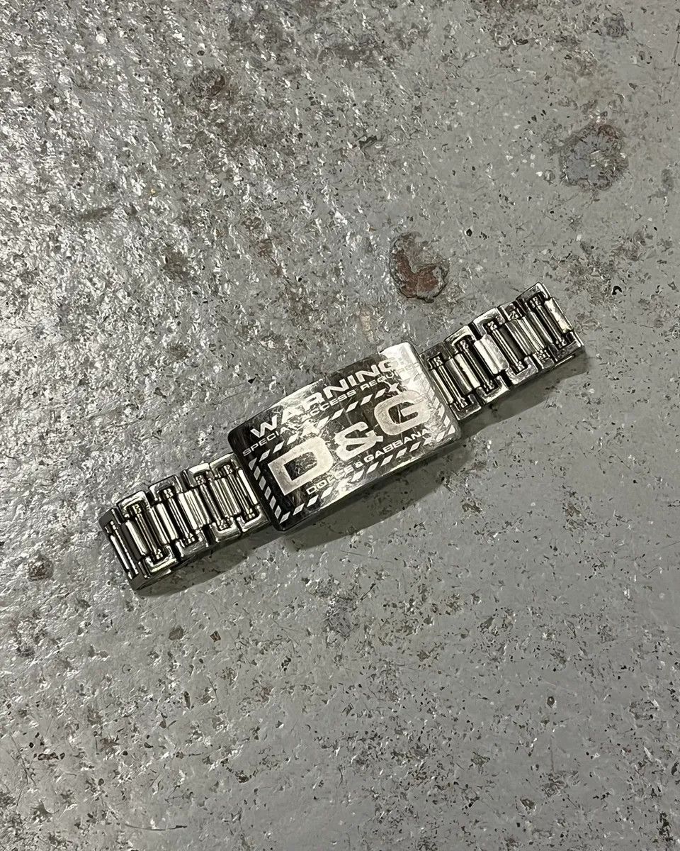 Dolce & Gabbana 2000s Dolce & Gabbana Warning Stainless Steel Bracelet Size ONE SIZE - 3 Thumbnail
